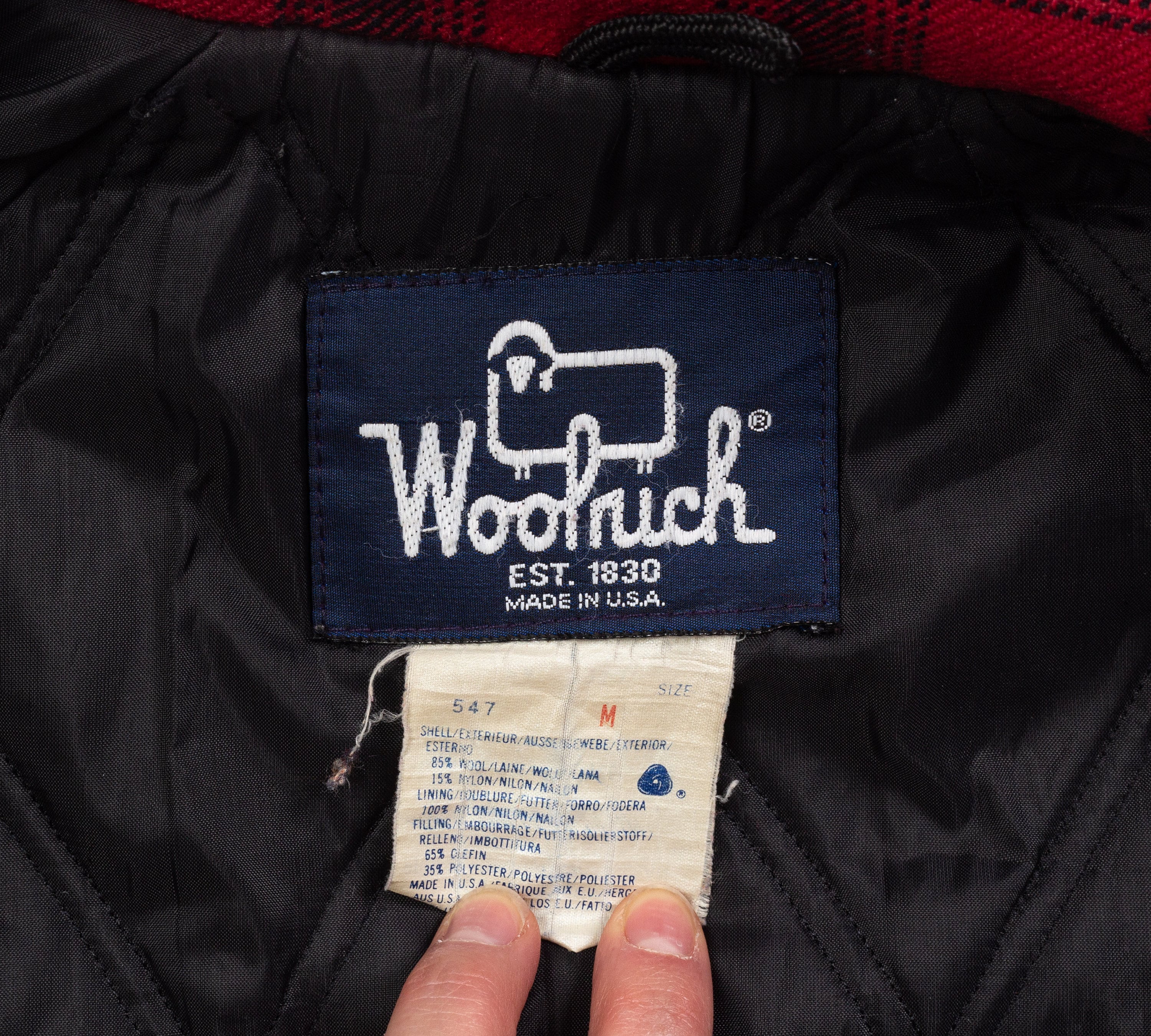 80s Buffalo Plaid Woolrich Bomber Coat - Men's Medium – Flying