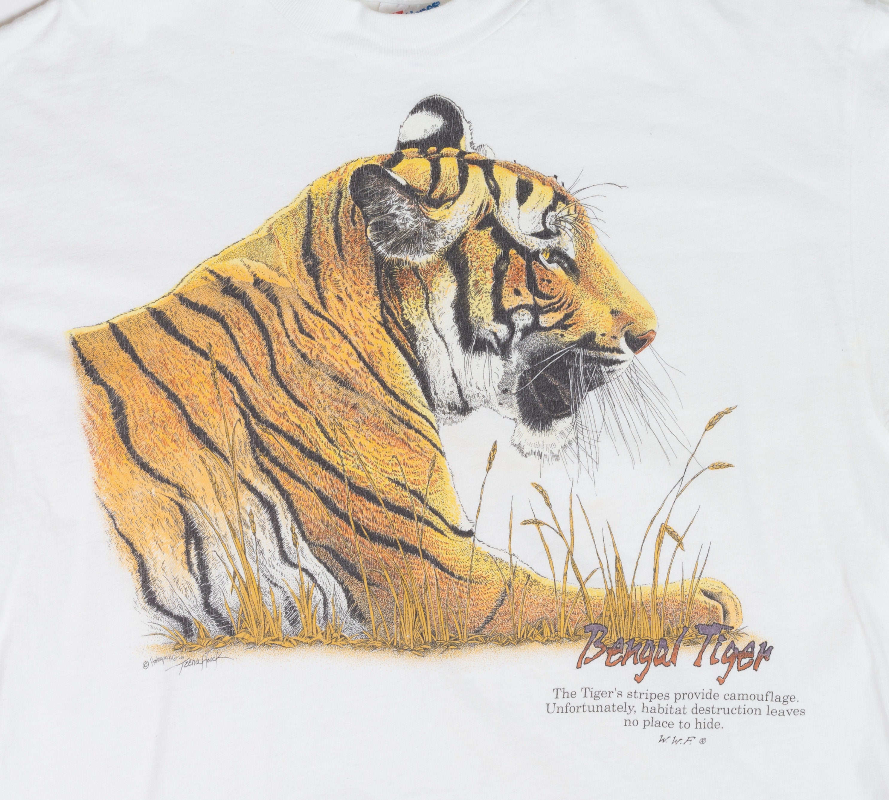 爆熱 WHITE TIGER GRAPHIC T-SHIRT | ikebana-ohana.com