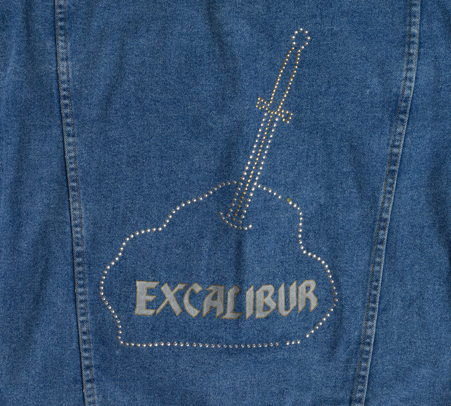 Vintage Excalibur Sword & Stone Jean Jacket - Men's Medium, Women's Large 
