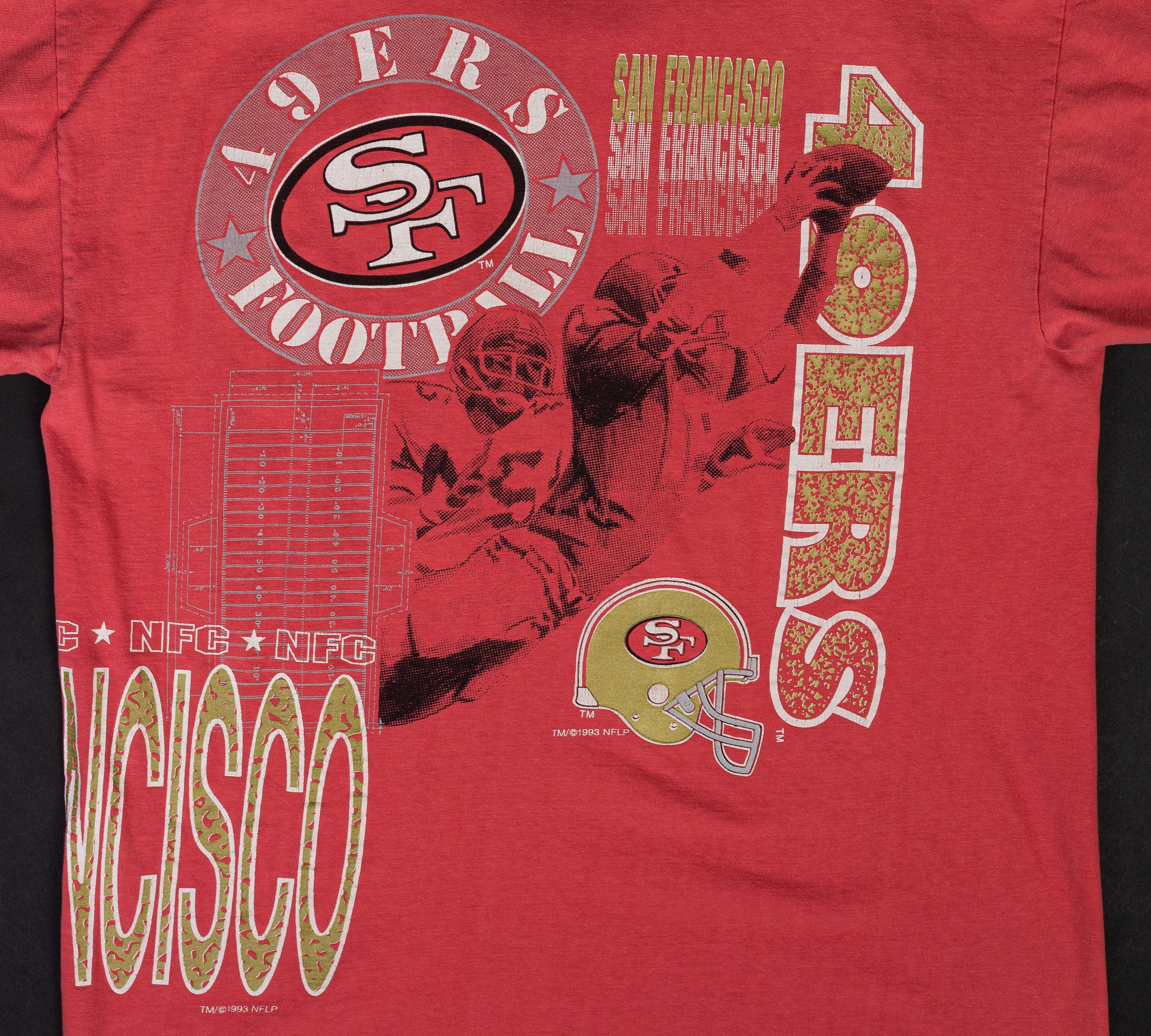 Vintage 1993 San Francisco 49ers Salem Sportswear Helmet Print T-Shirt Sz.L  / Sole Food SF