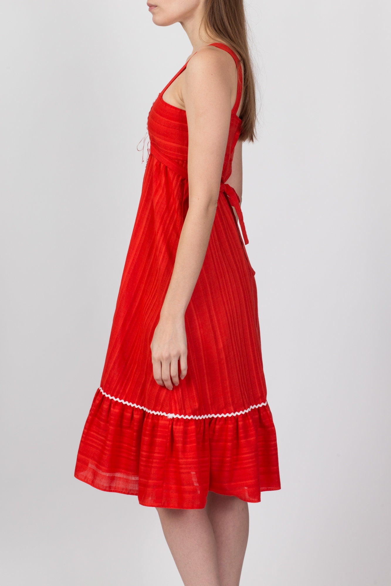 Red cheap midi sundress