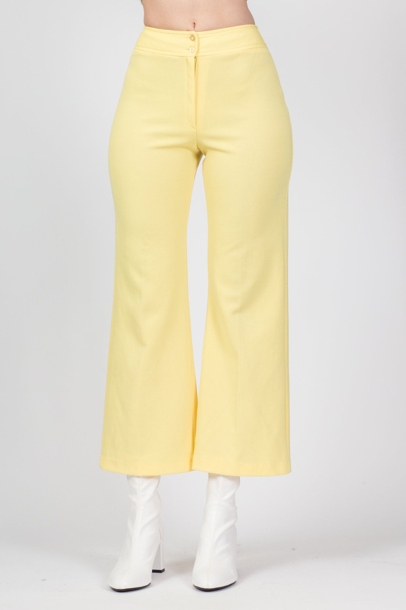 70s Yellow Flared Pants - Extra Small, 24