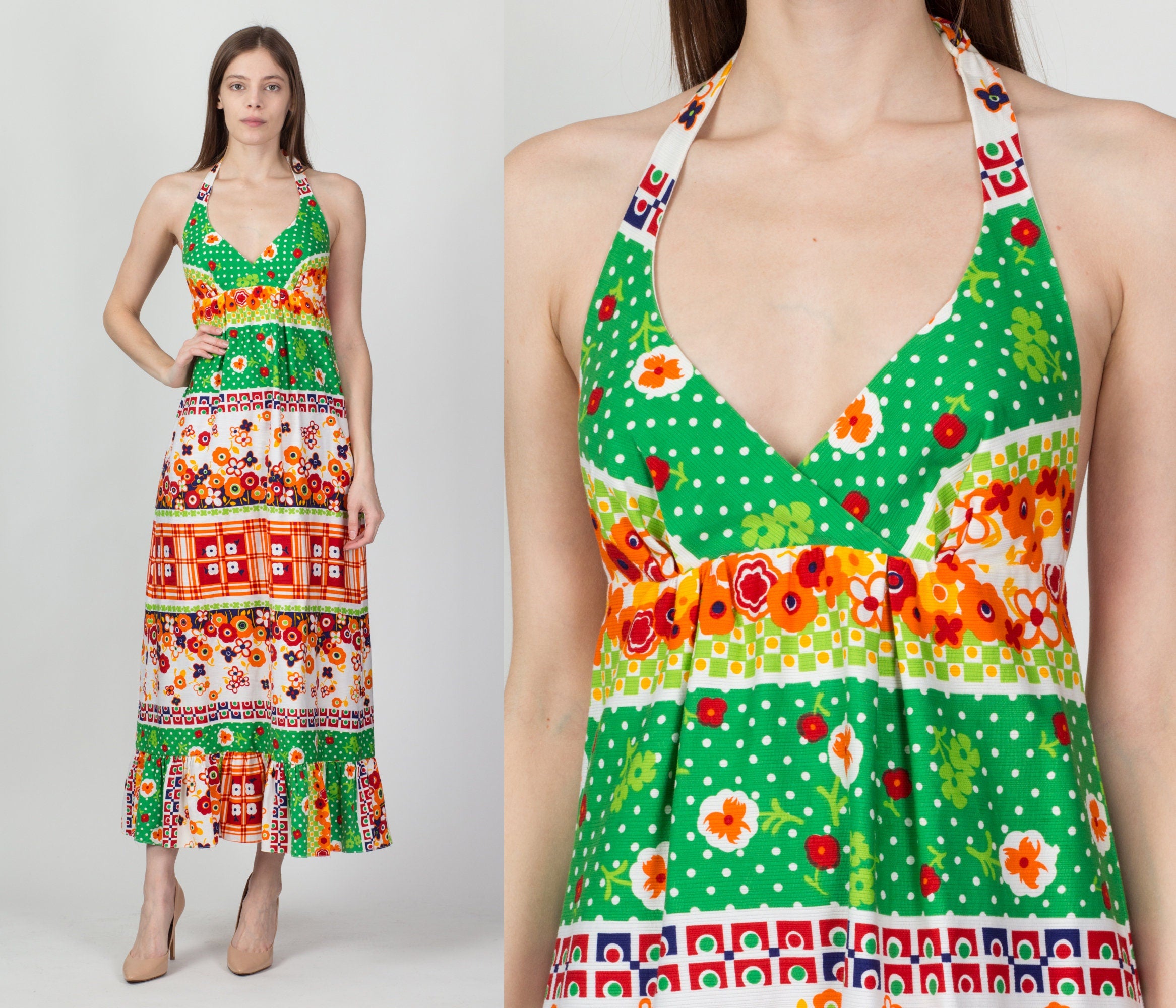 60s halter outlet dress