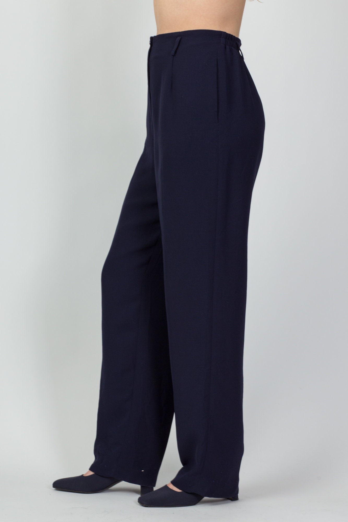 Ella - Wide Leg Trouser - Navy – This is Unfolded