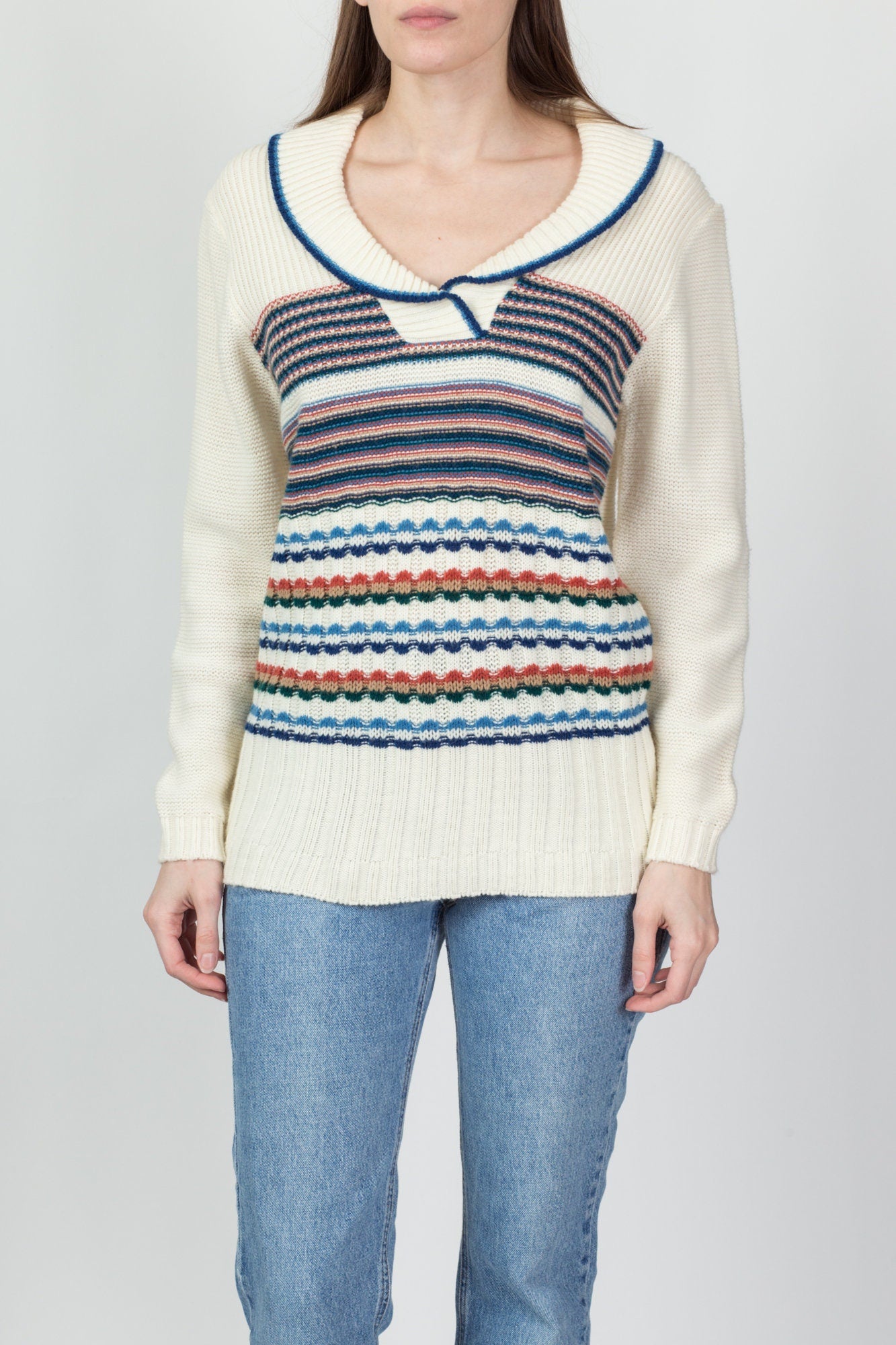 70s striped sweater hotsell