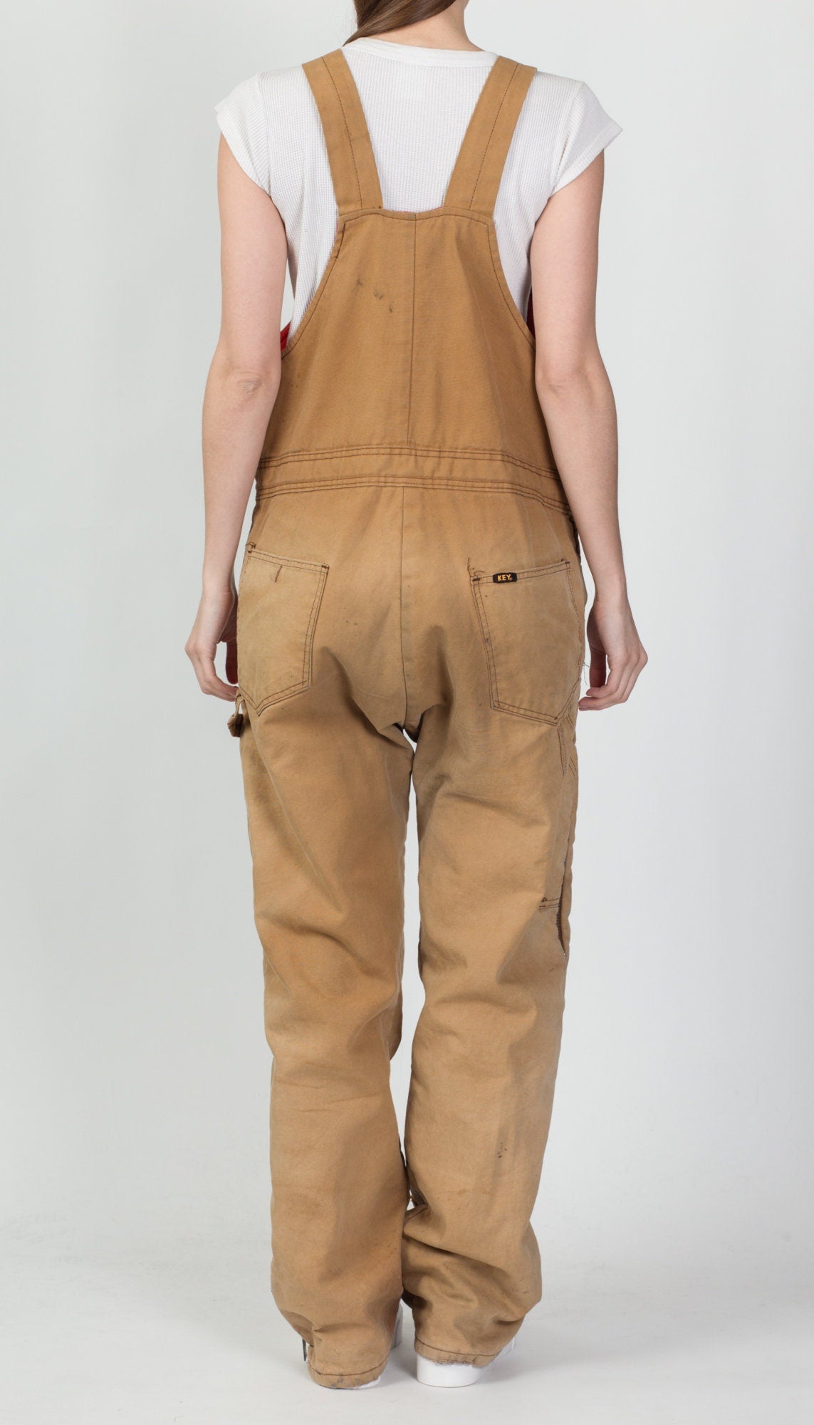 70s Key Imperial Distressed Insulated Overalls - Men's Medium Regular