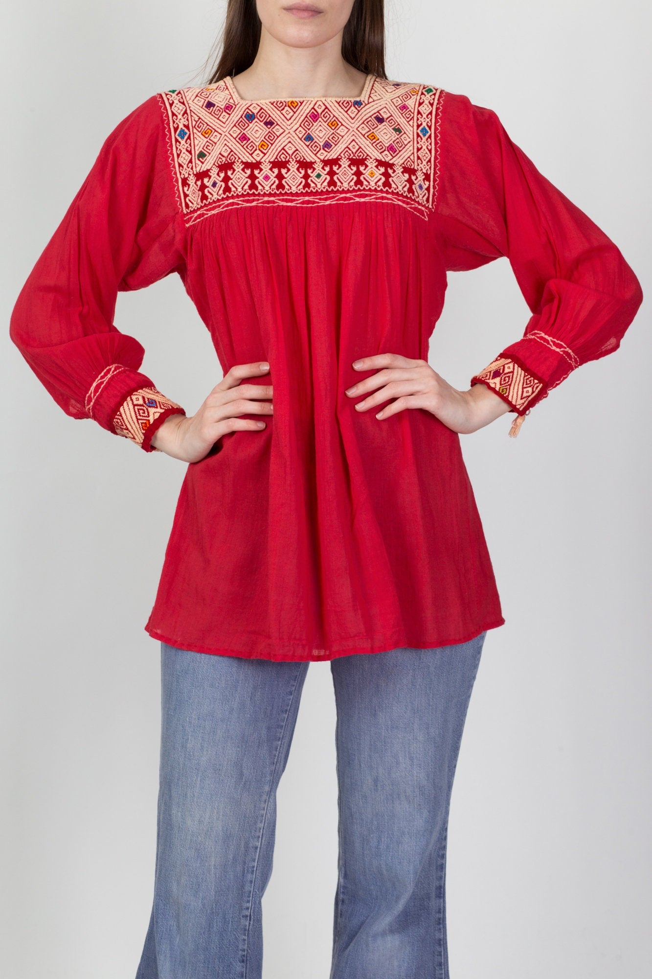 70s sales peasant blouse