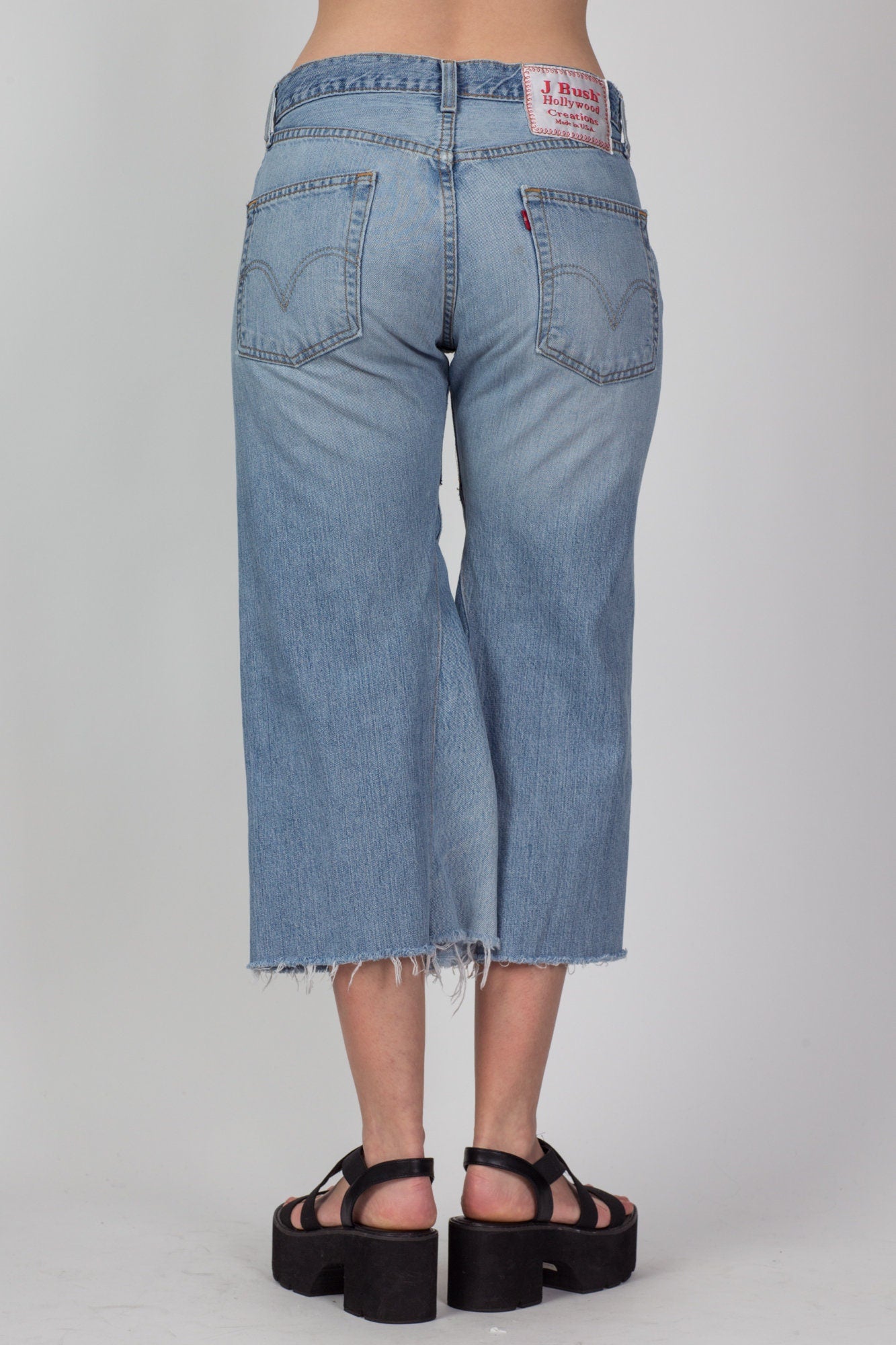 Vintage 90s Reworked Levi's 501 Capri Jeans - Medium