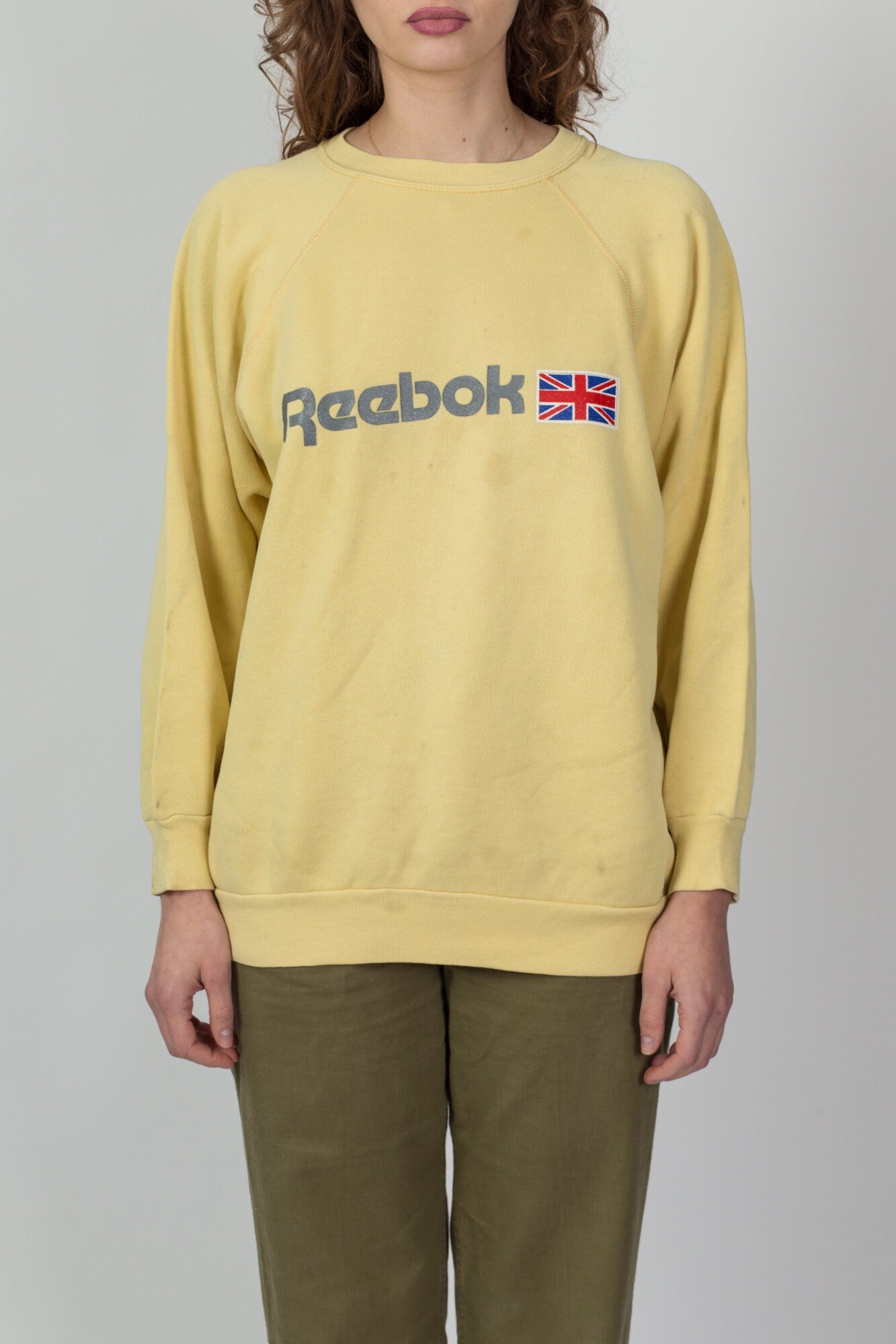 90s Reebok Canary Yellow Sweatshirt - Men's Large Short, Women's XL –  Flying Apple Vintage