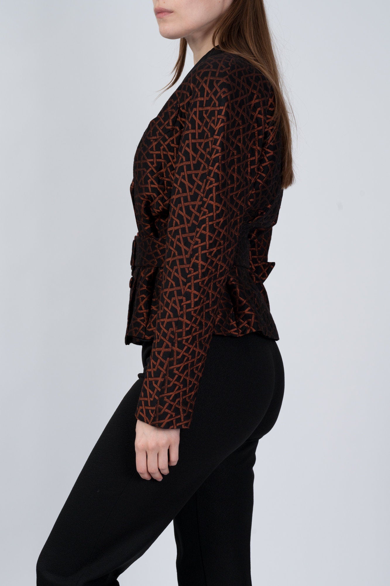 Karl Lagerfeld, Women's Vertical Logo Sweatshirt, Black, Cottton/modal/spandex, Size 2x-small