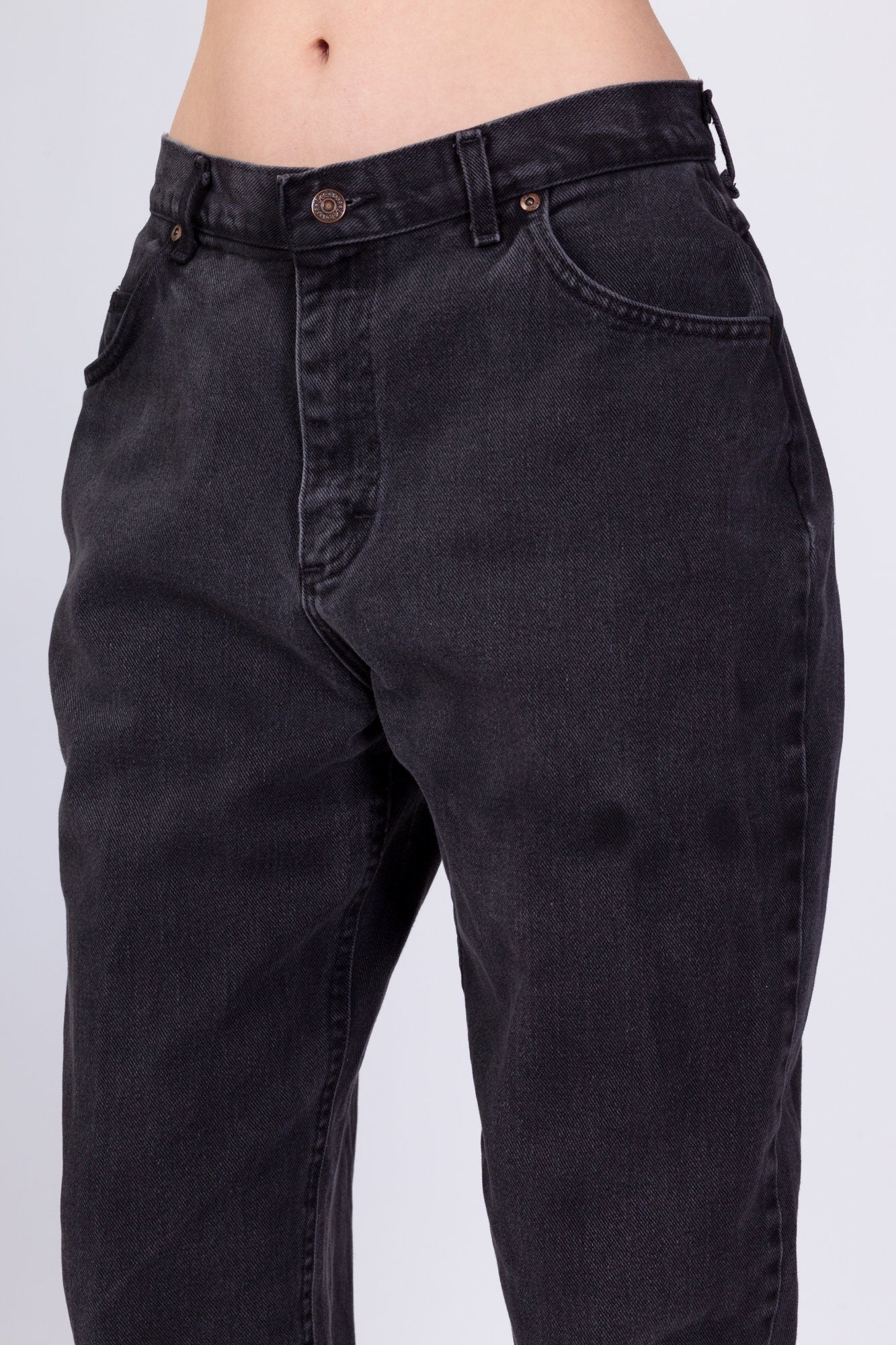 Vintage Lee Faded Black Jeans - Large, 31