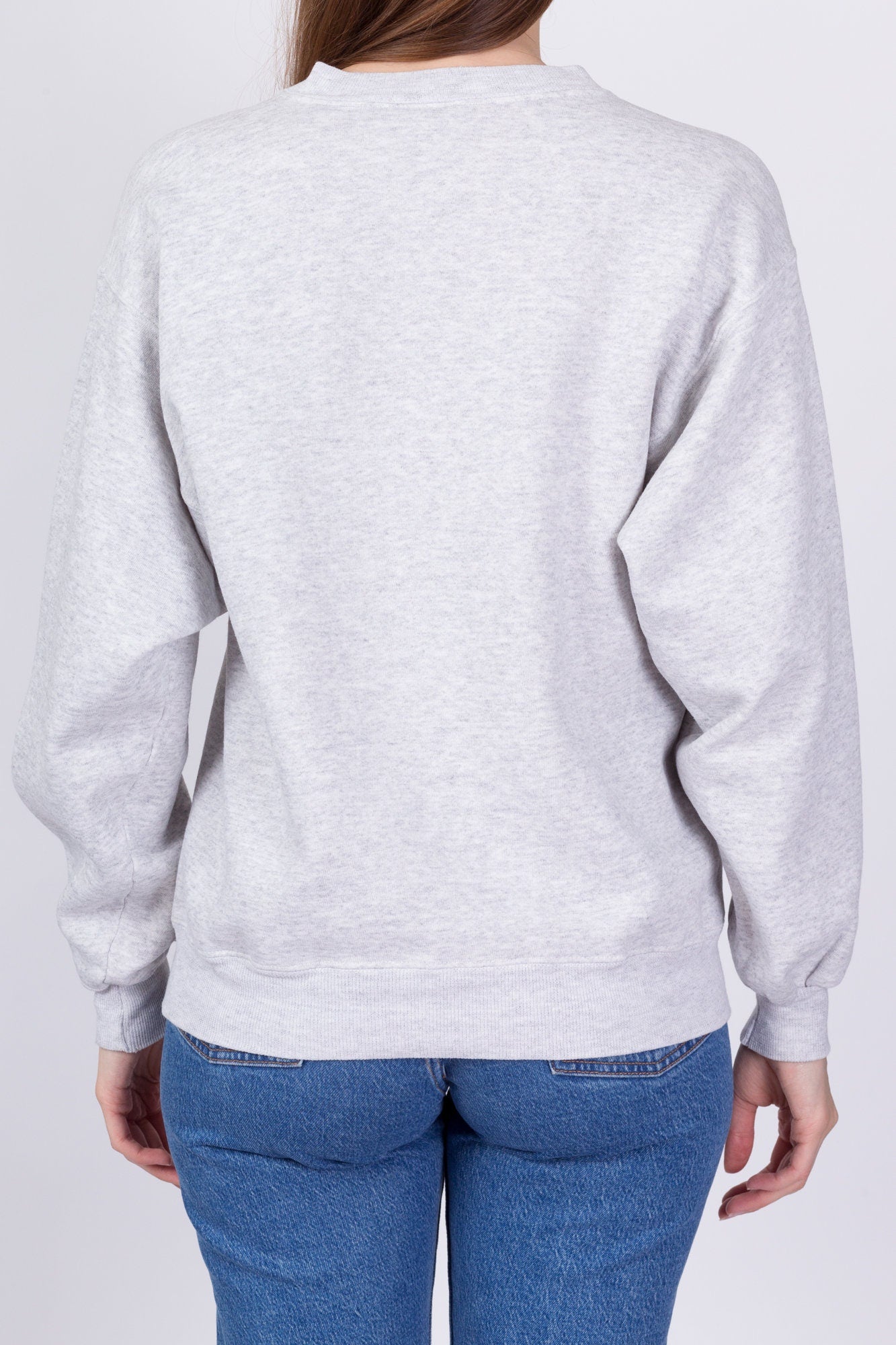 Womens gray crew online neck sweatshirt