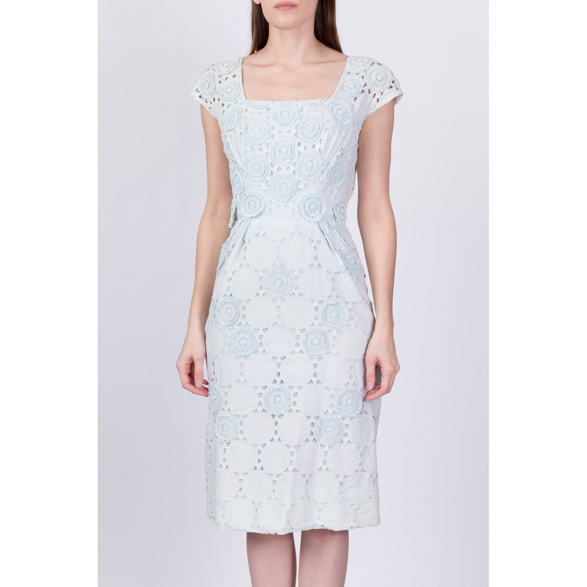 Light Blue Eyelet Dress