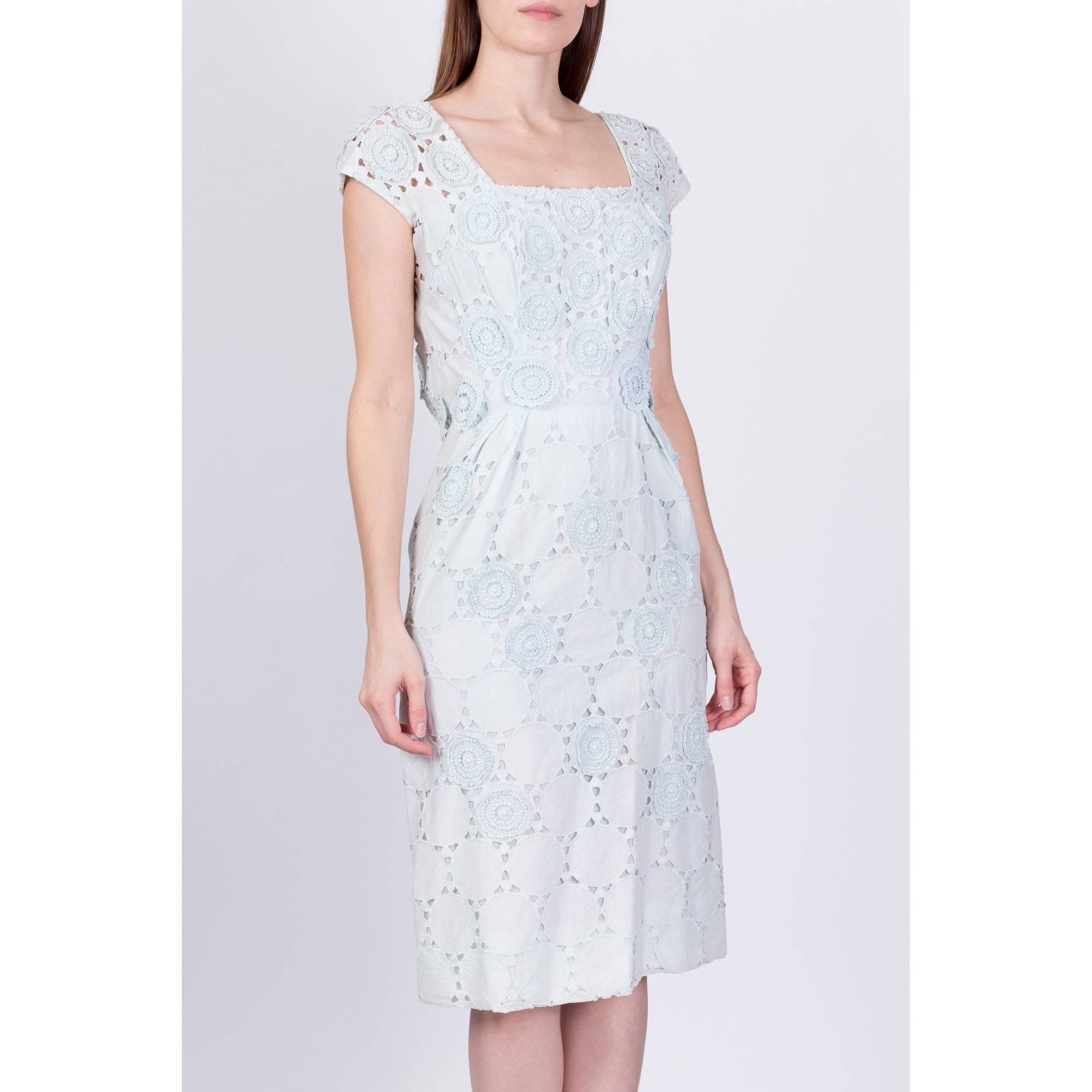 Light Blue Eyelet Dress