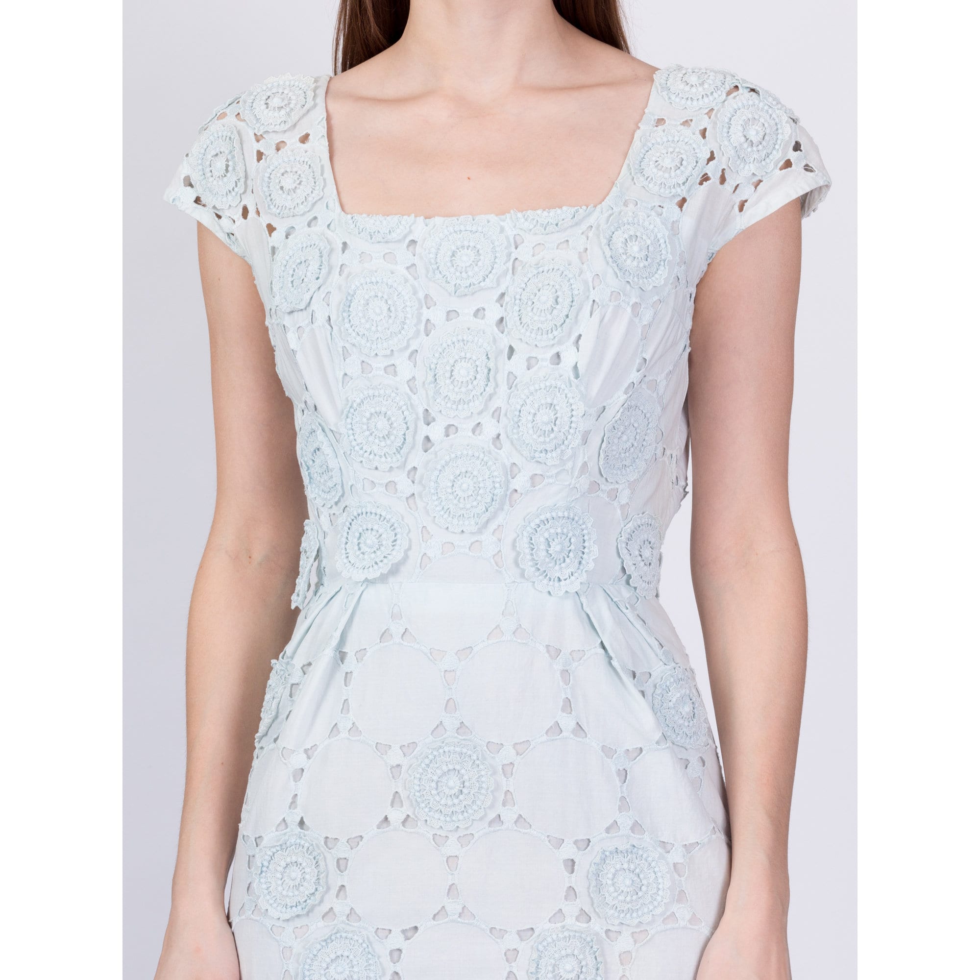 Light Blue Eyelet Dress