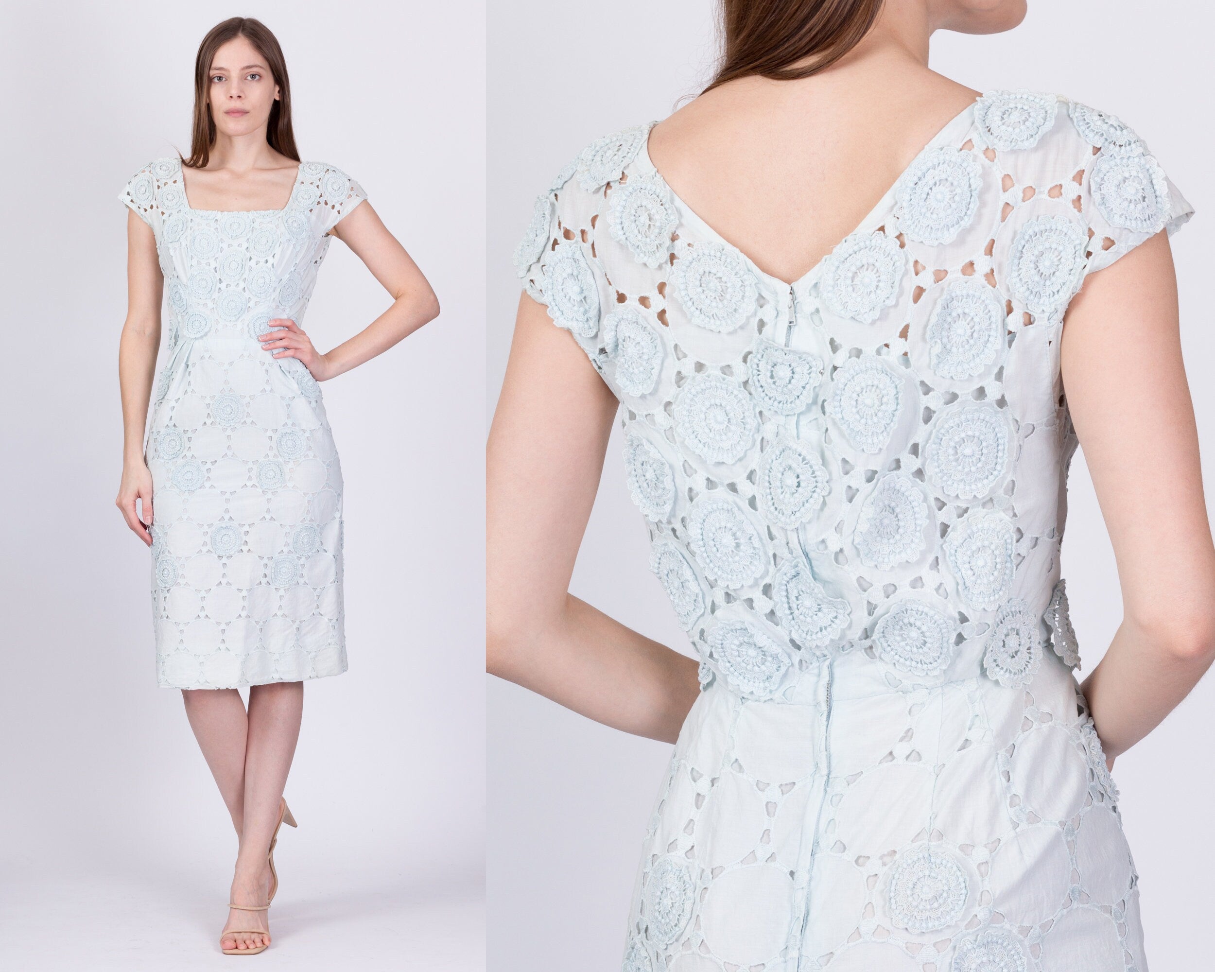 Light Blue Eyelet Dress