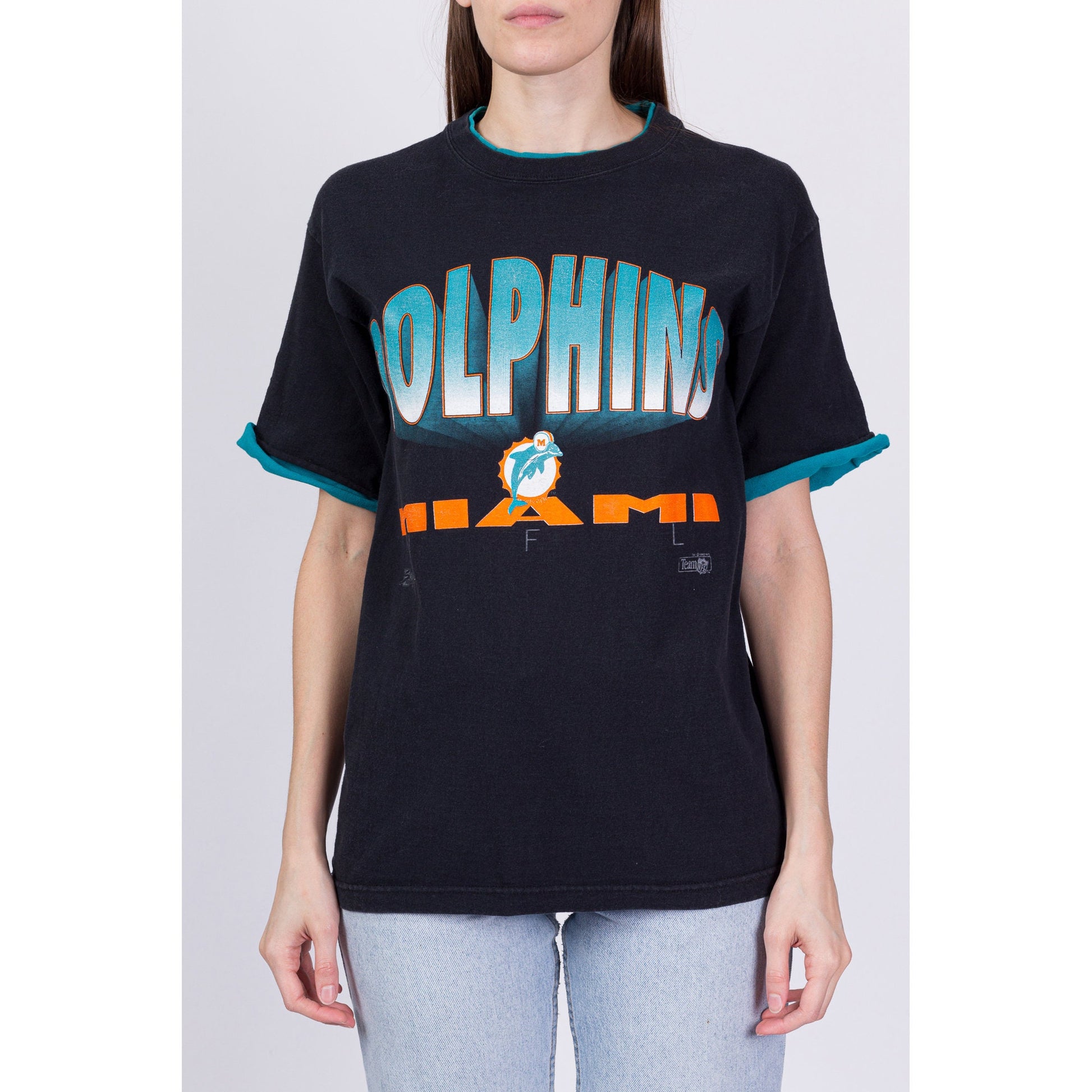 Vintage 90s Miami Dolphins V-Neck Sweater