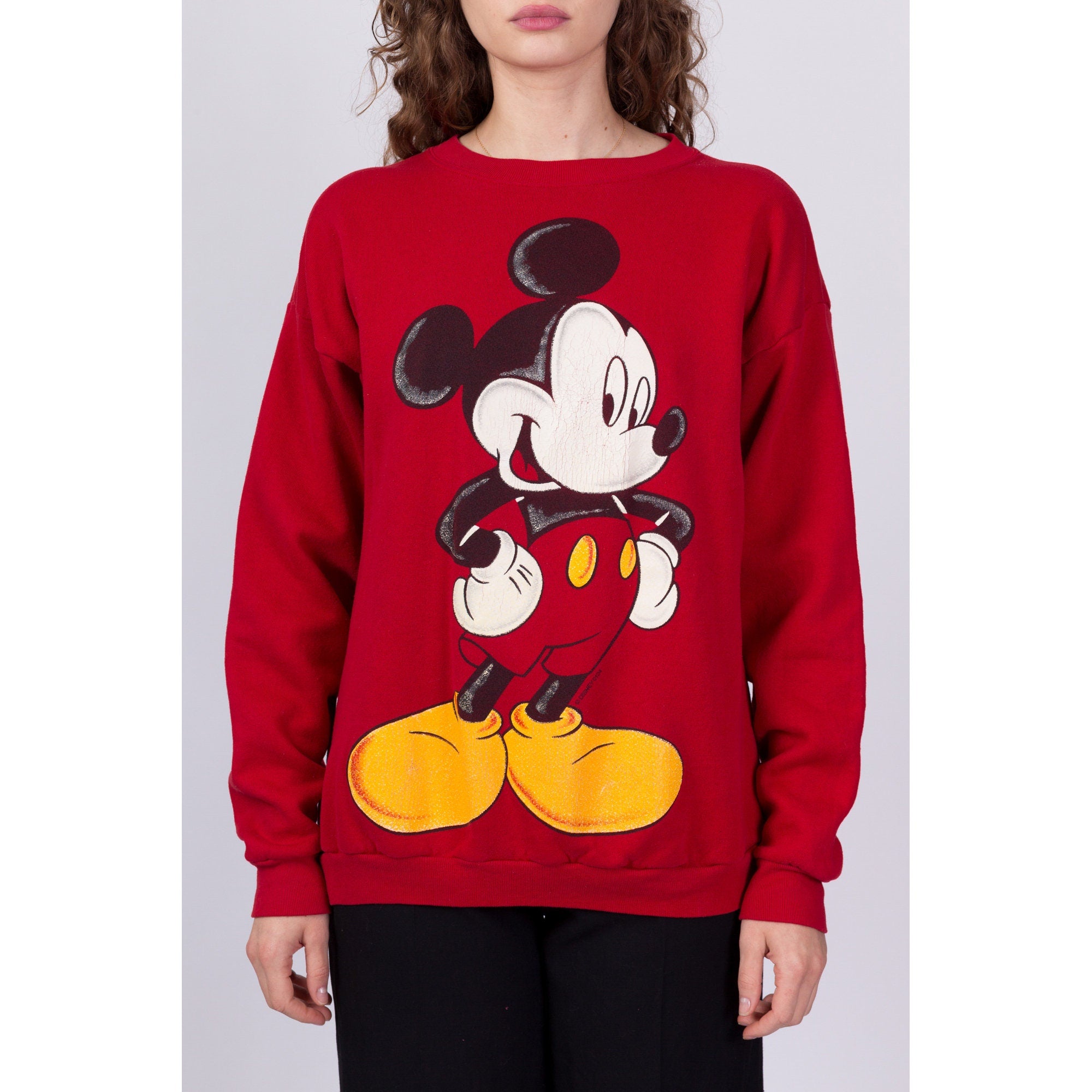 Red mickey sweatshirt hot sale