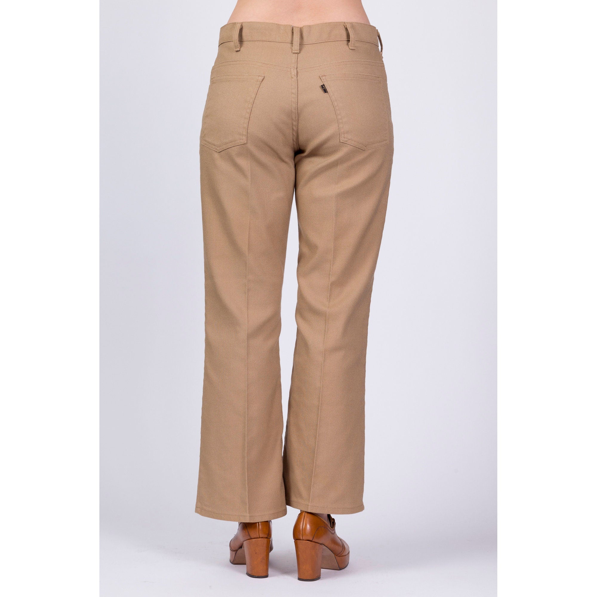 70s Levi's Sta-Prest Tan Trousers - Men's Medium, 33