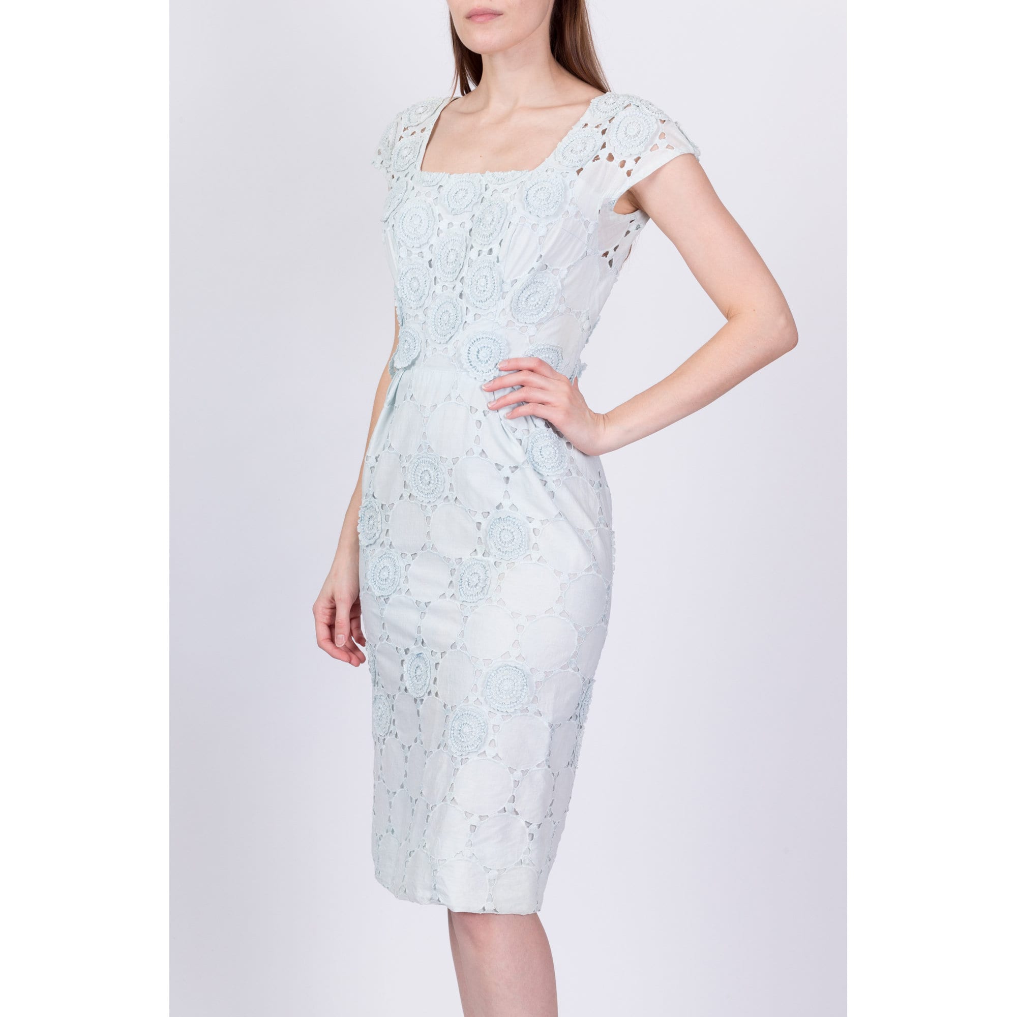 Light Blue Eyelet Dress