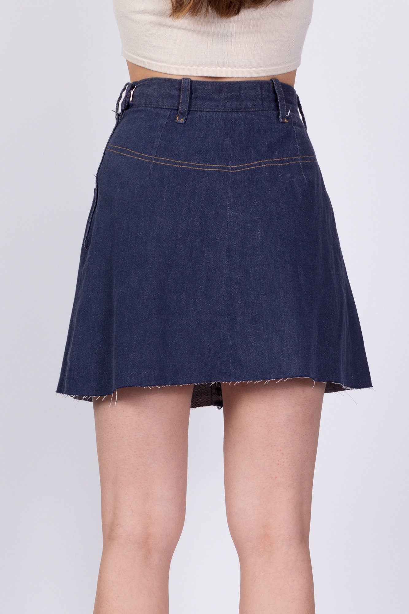 70s denim skirt for sale best sale