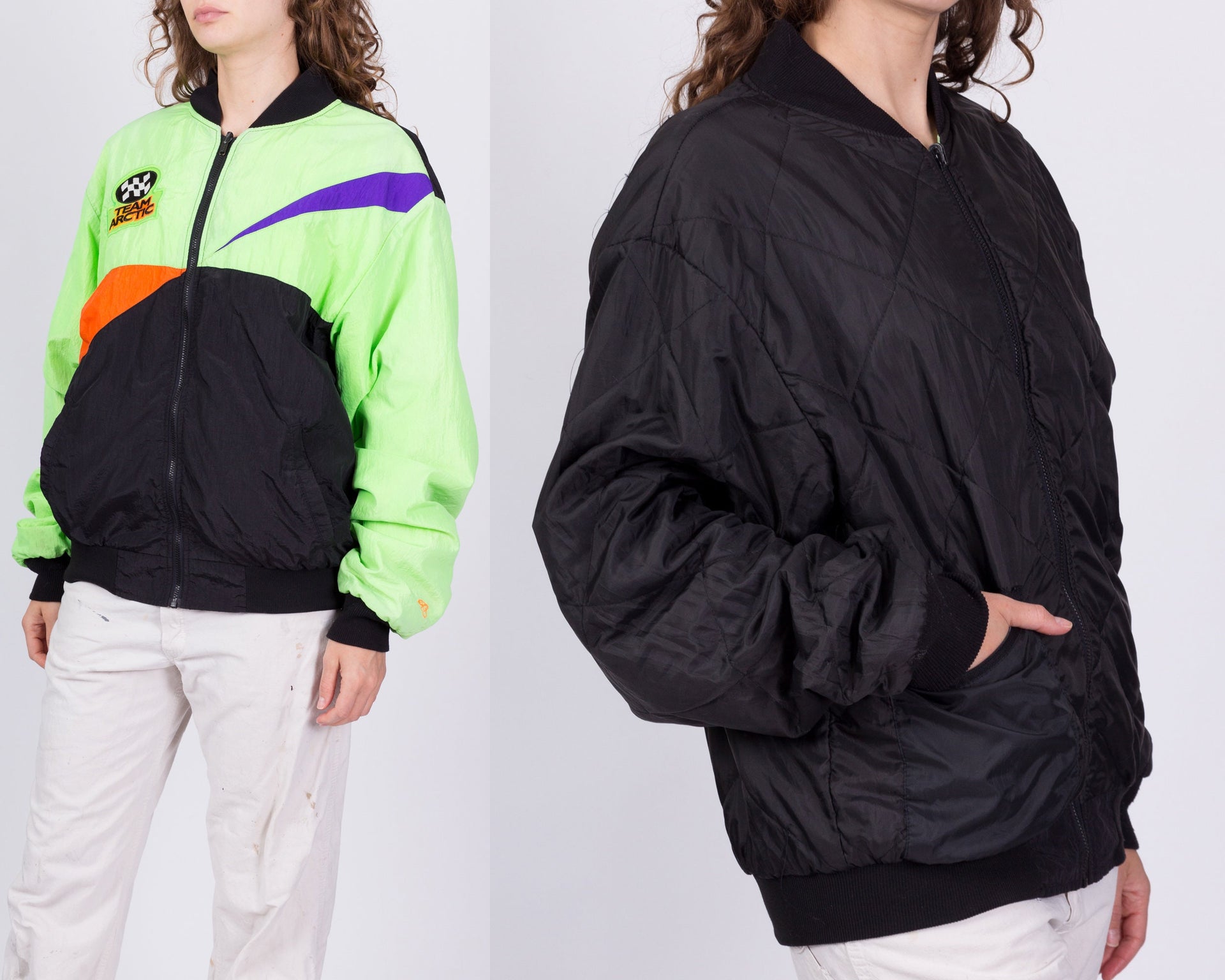 Vintage 1980s Blast Color Block Full Zip Windbreaker Jacket / Team Logo /  Athletic Spring Summer Sportswear / Streetwear / Athleisure 
