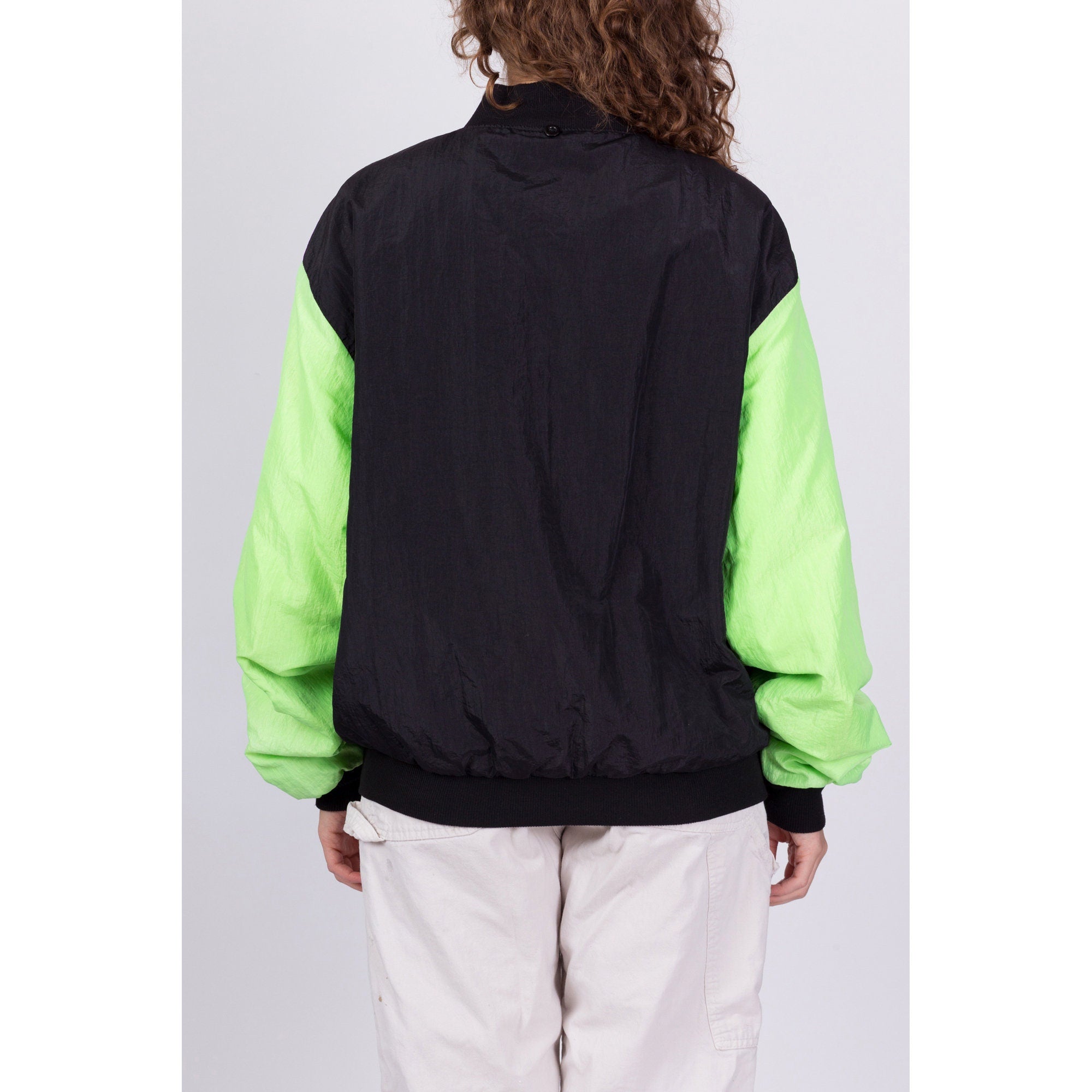 Men's Neon Colour Block Puffer Jacket | boohoo