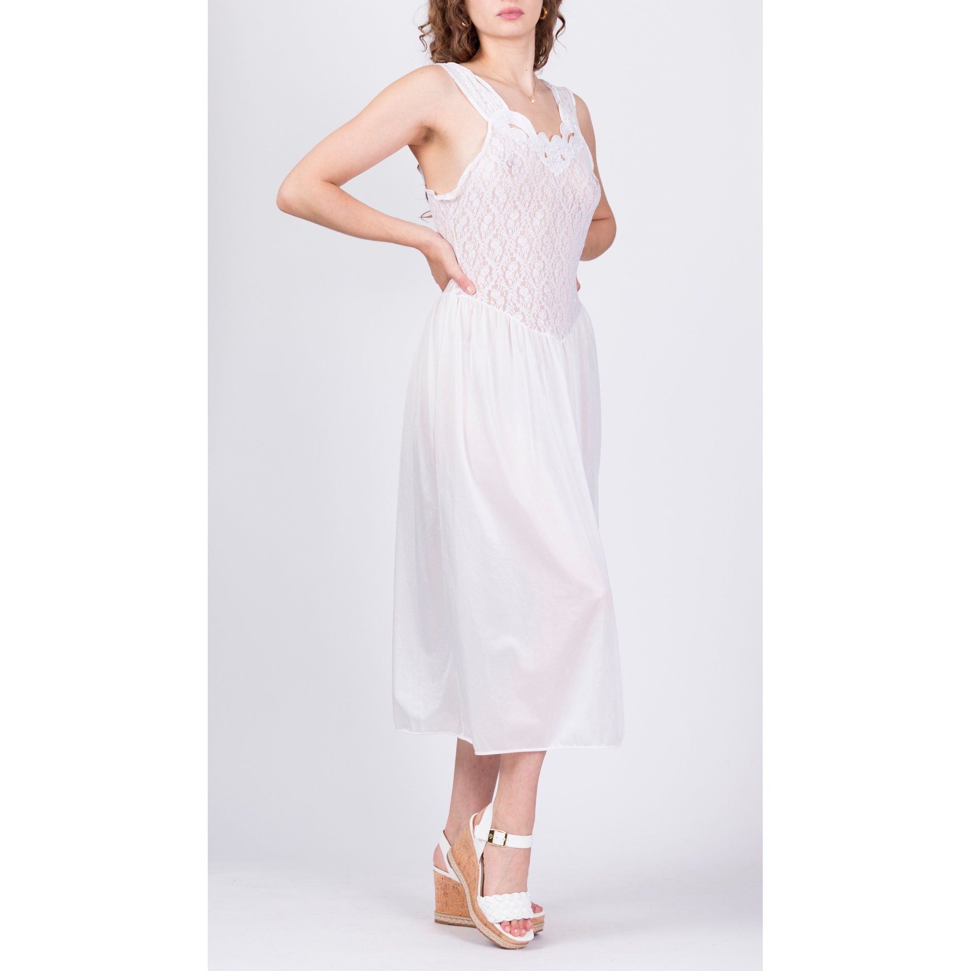 White lace outlet nightgown