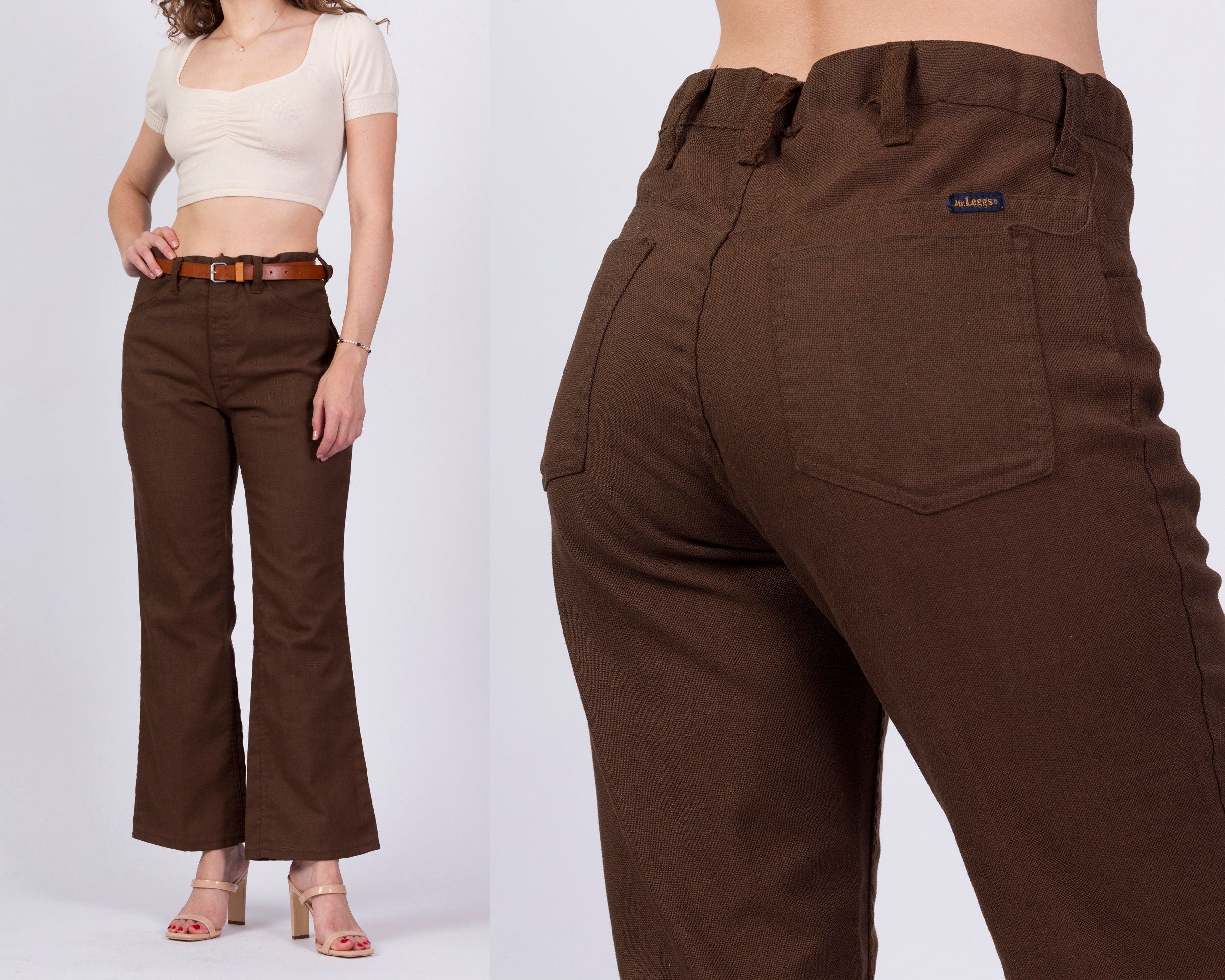 Wide-fit trousers with double dart detail - Studio · Brown · Dressy |  Massimo Dutti