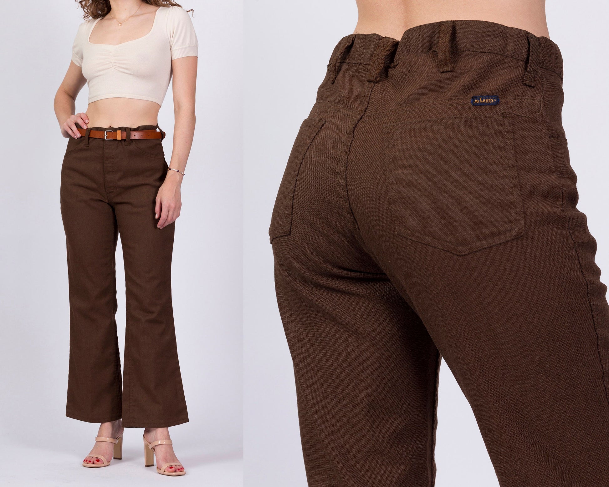 70s Levi's Brown Trousers - 34x32