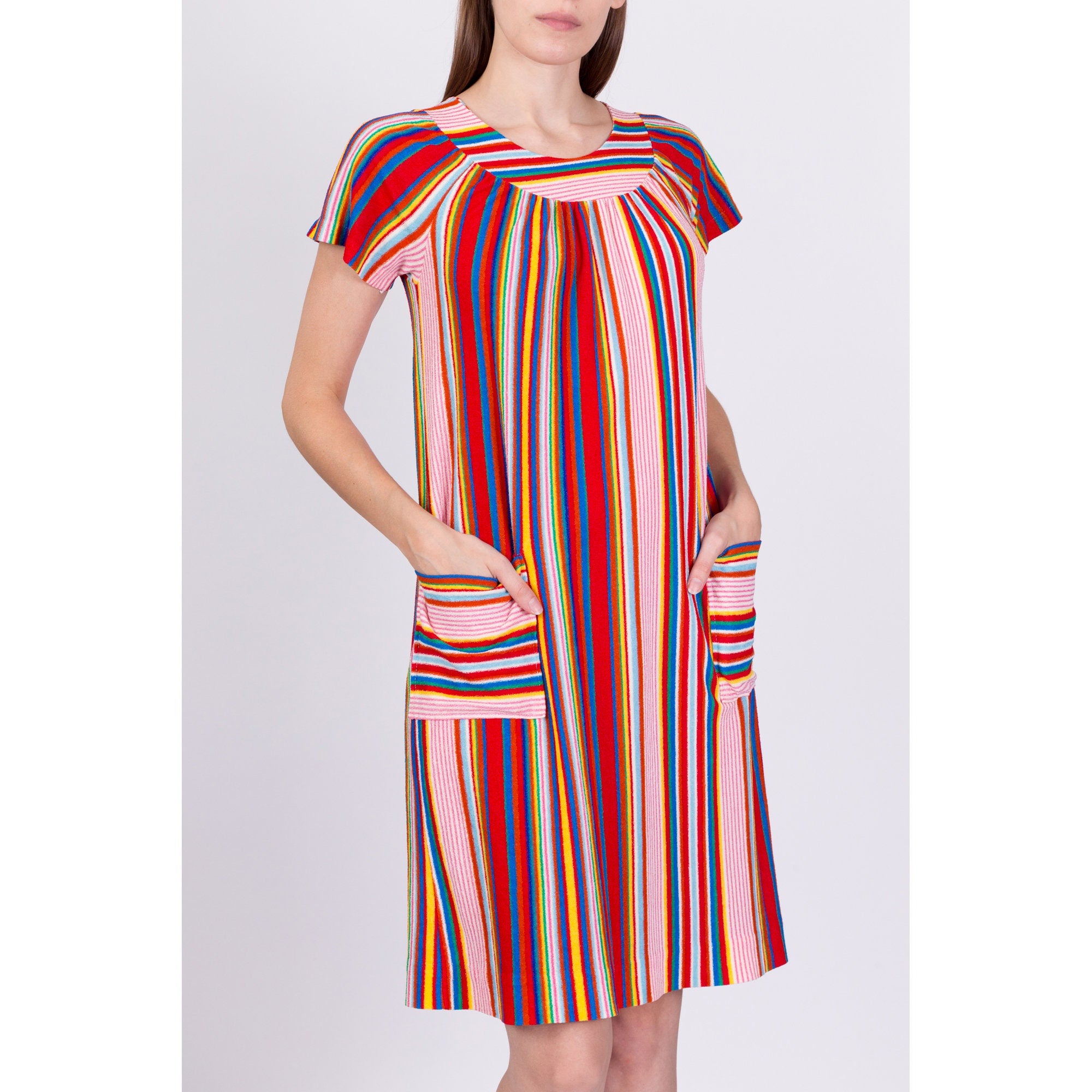 70s striped outlet dress