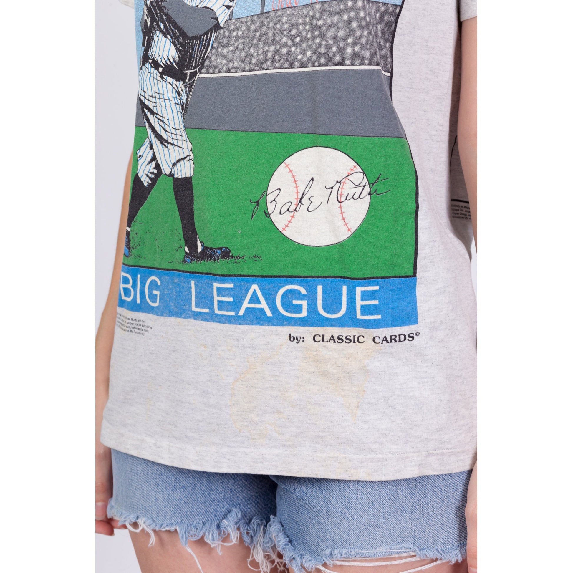 90s Babe Ruth Baseball Classic Cards T Shirt - Unisex Medium