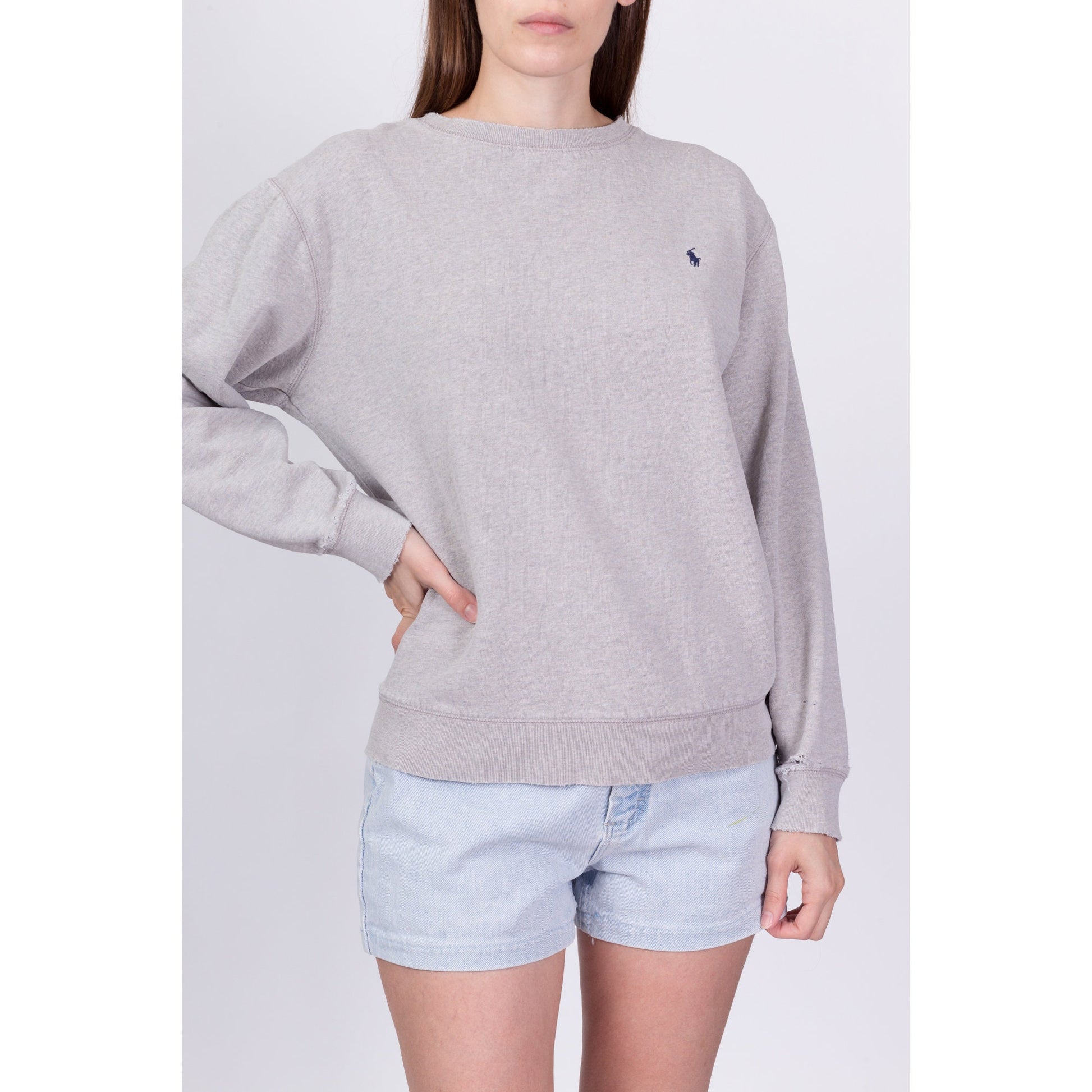 Vintage Polo Ralph Lauren Sweatshirt Big Logo Half Zip Large Women Size  Jumper Pullover Women Polo Sweatshirt -  Canada