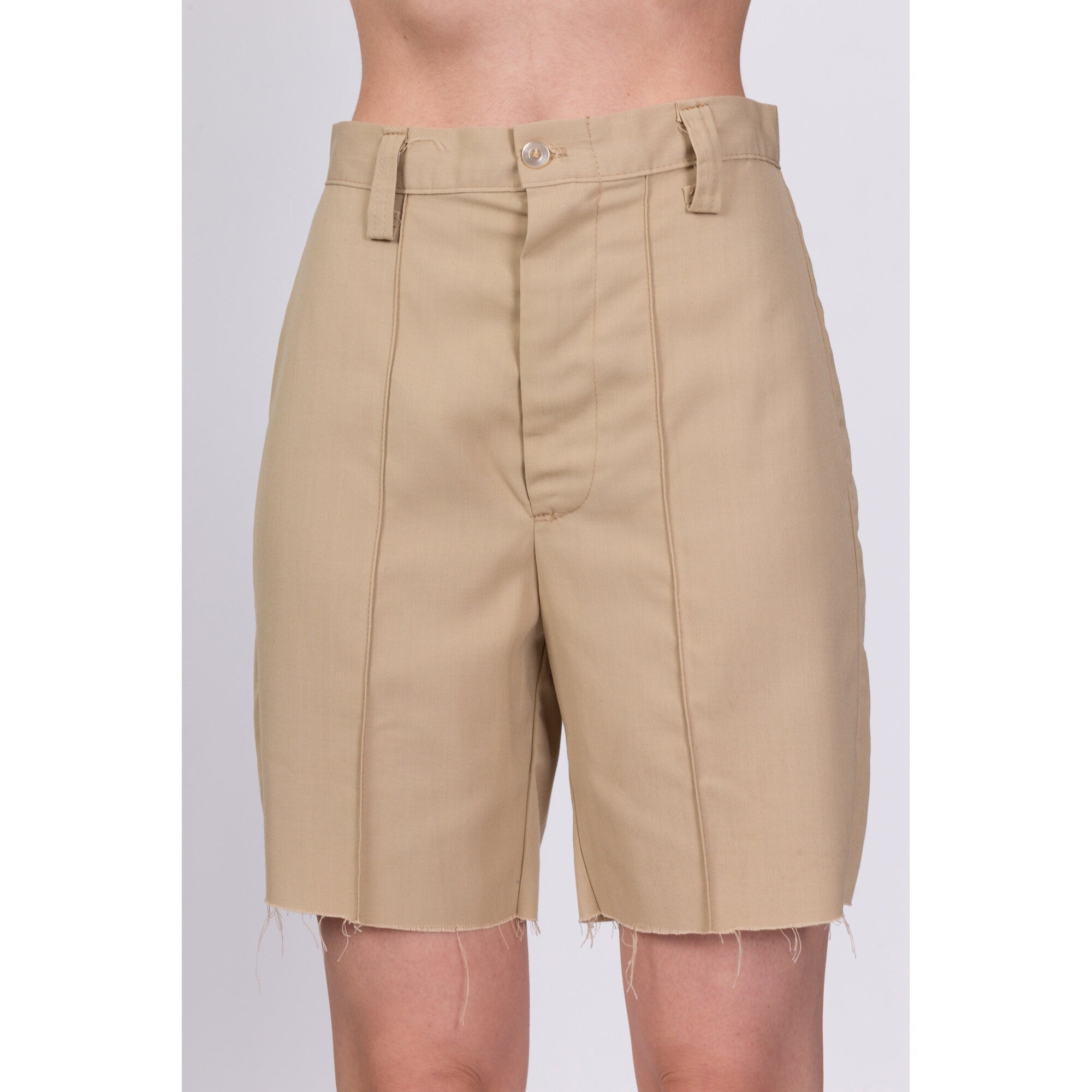 Khaki cut sale off shorts