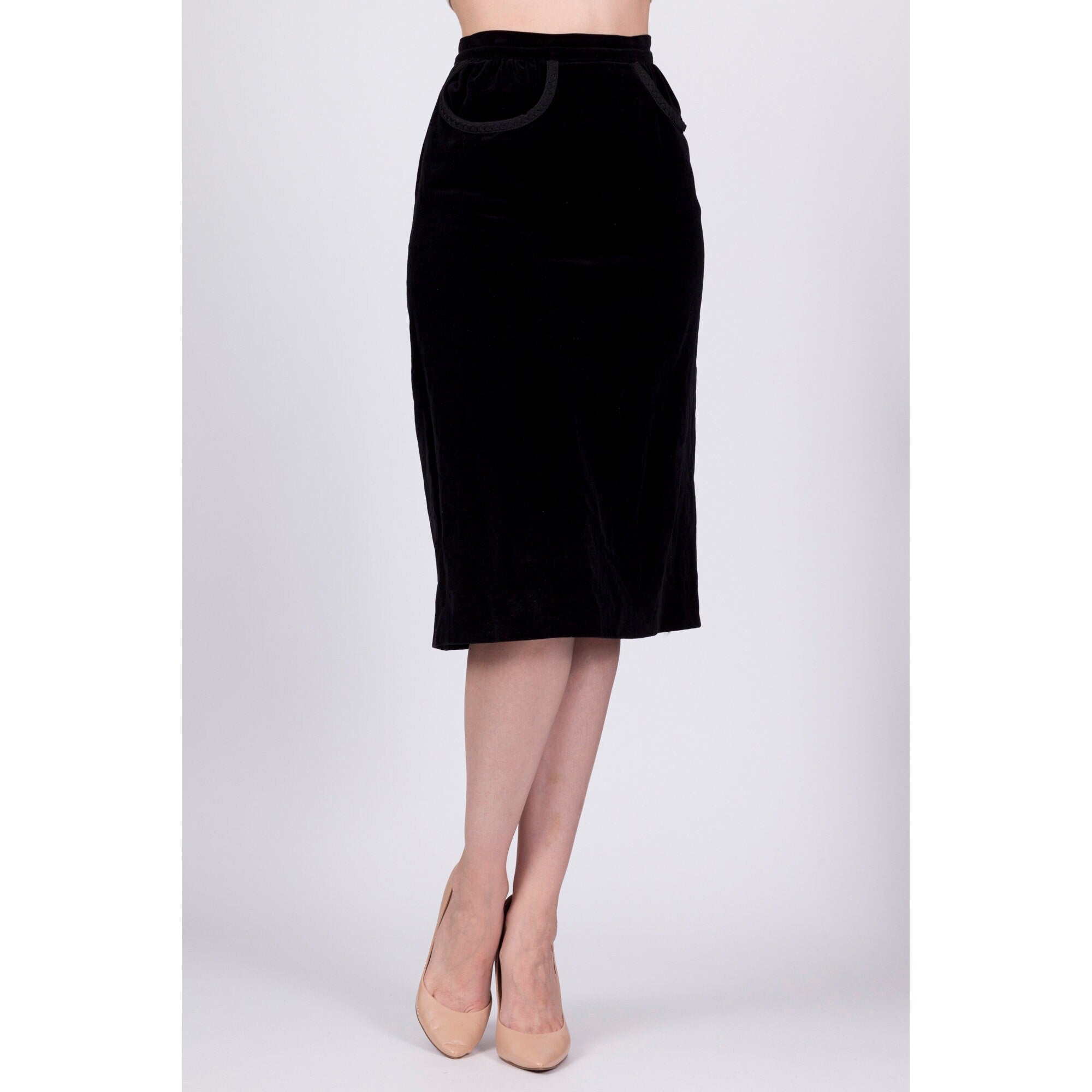 Velvet knee 2025 length skirts