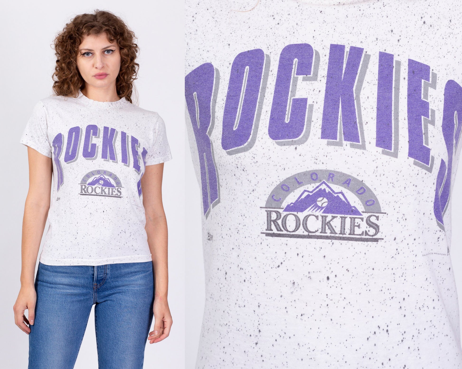 Colorado Rockies Shirt Vintage Baseball Tee 90s MLB Logo