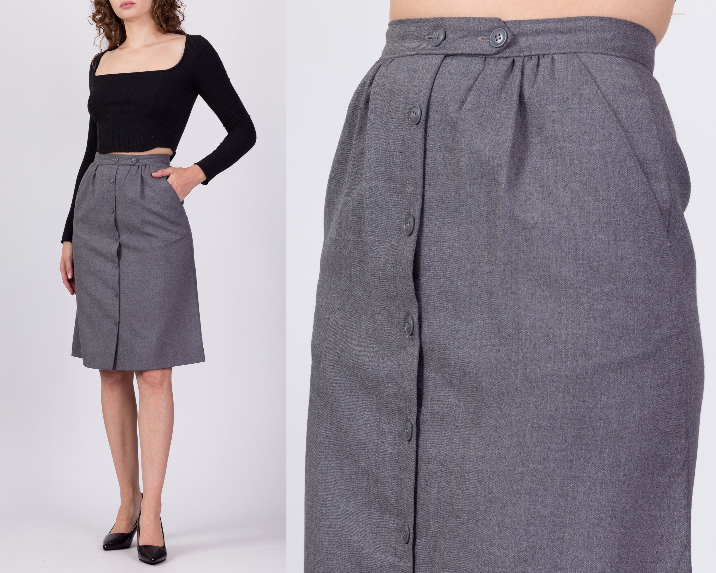 Women's midi skirts clearance 80s