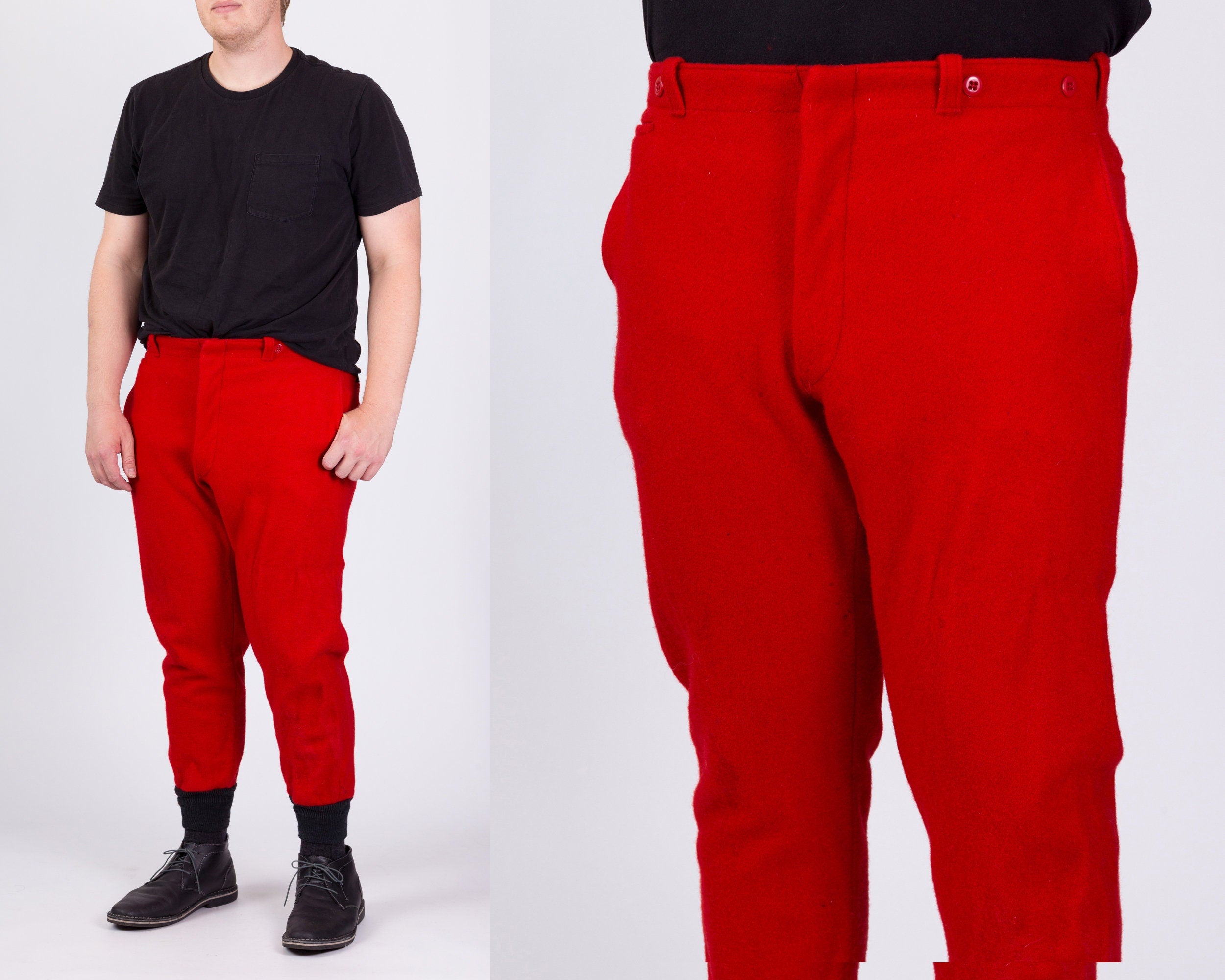 Nutmeg Red Textured Premium TerryRayon Pant For Men