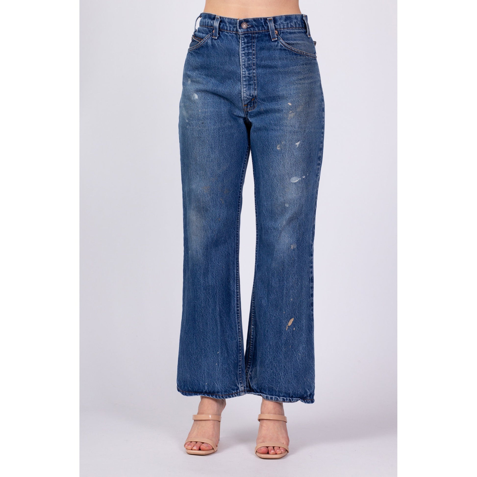 70s Vintage Western Jeans High Waisted Bootcut Leg Womens Size 8 Waist 31 