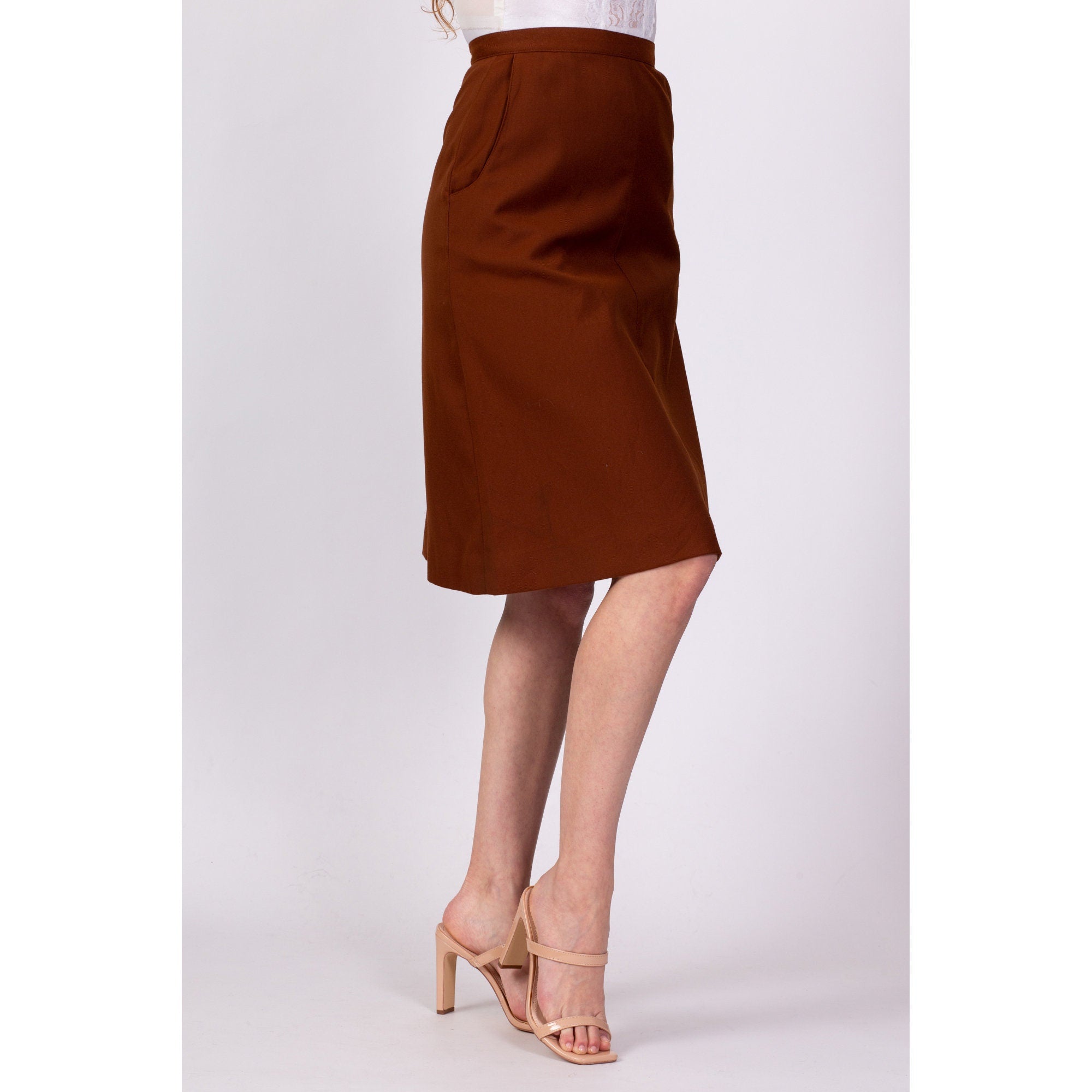 70s knee length clearance skirt