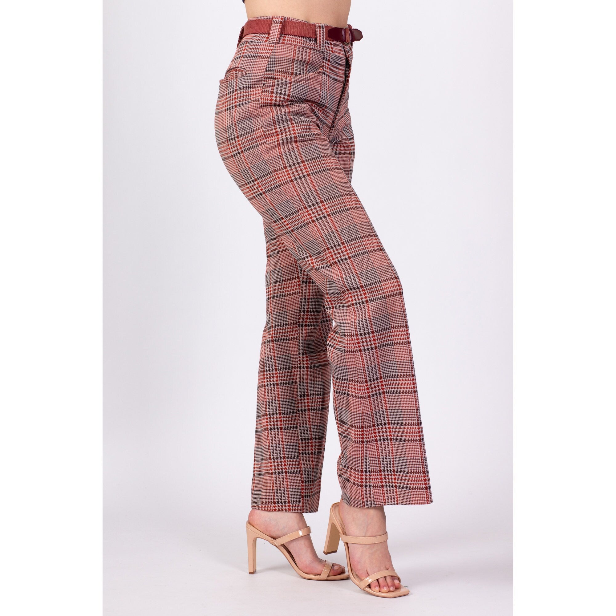Buy Women Grey Check Formal Slim Fit Trousers Online - 962190 | Van Heusen