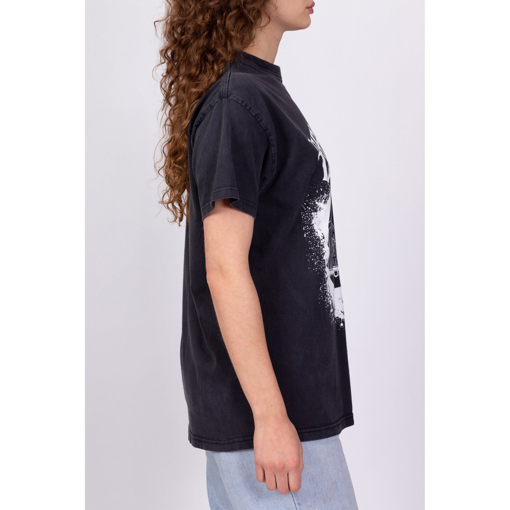 Men's Graffiti Shirt Oversized in Black