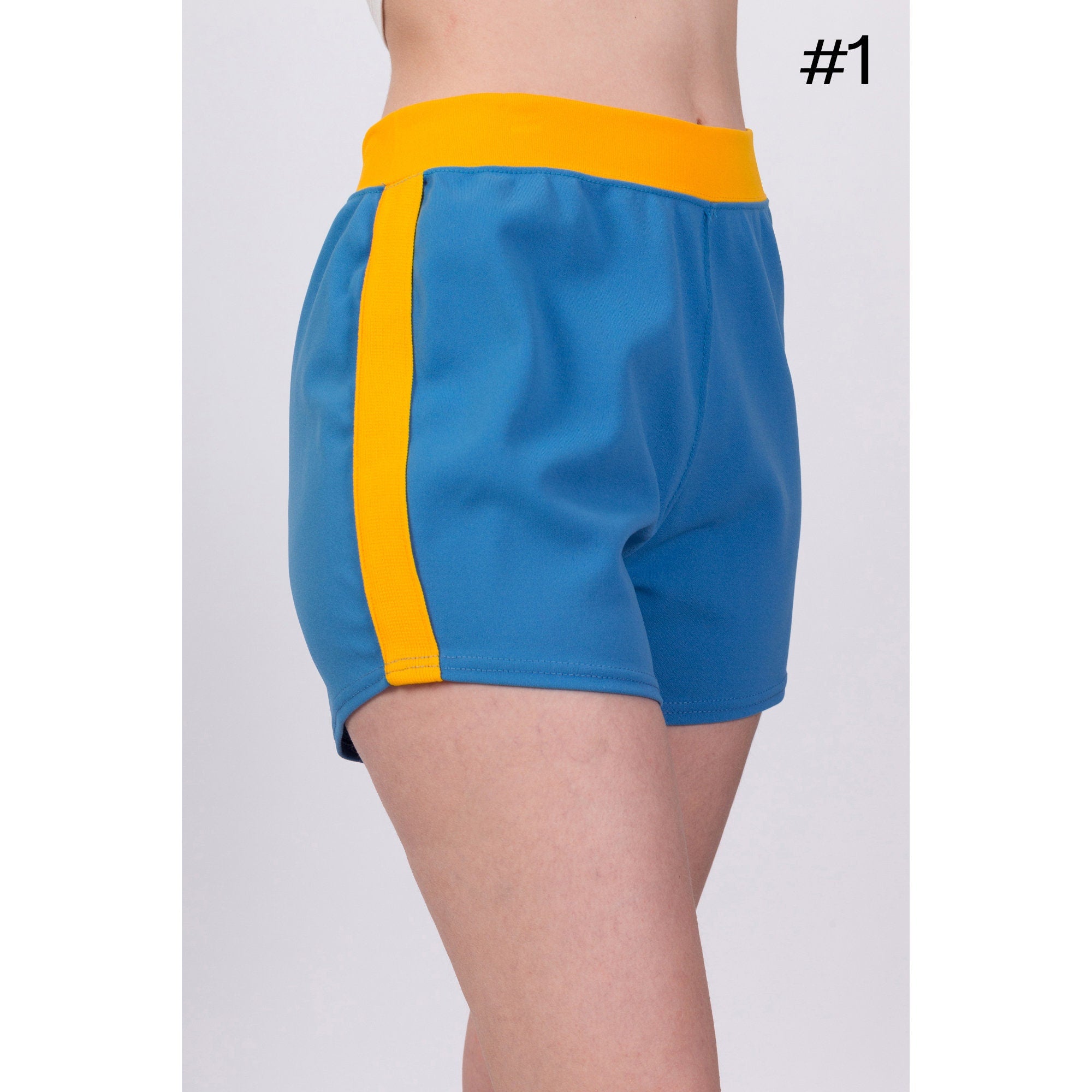 Blue and outlet yellow shorts