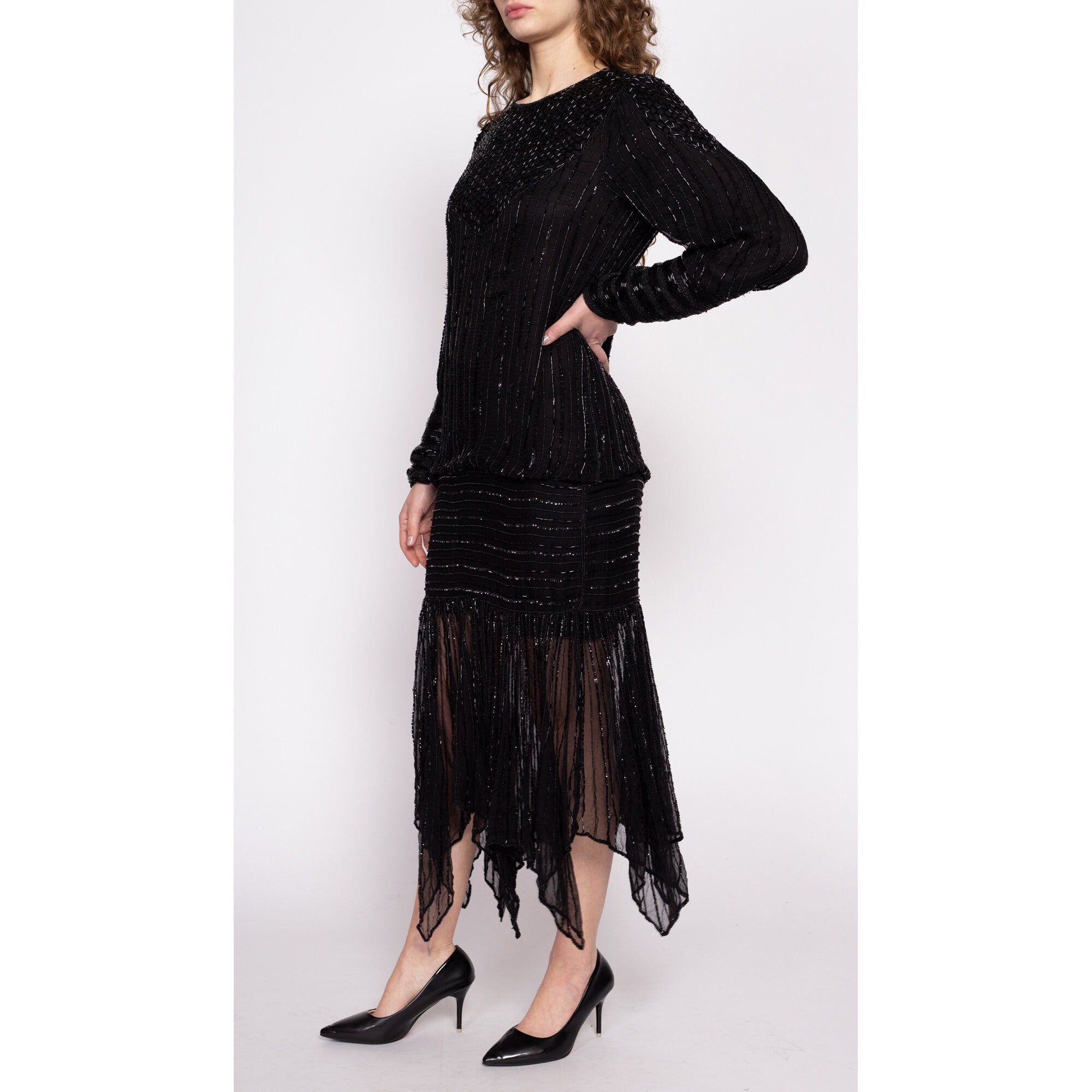 Flapper long sleeve store dress