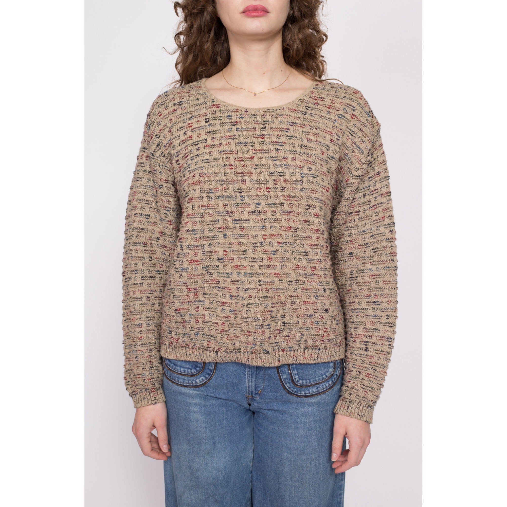 Diagonal Lace Top & Sweater - Vintage Knitting Pattern, PDF
