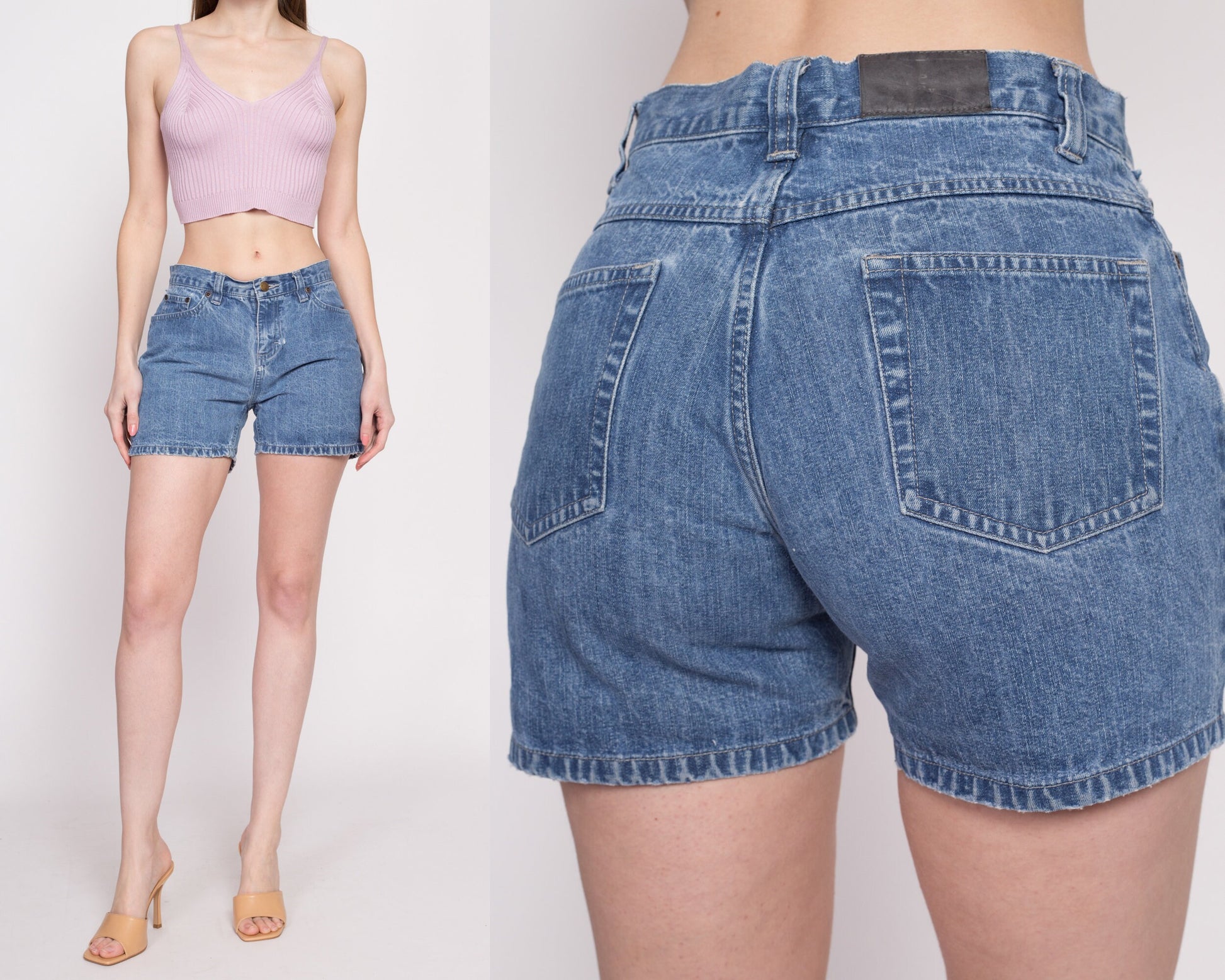 Y2K Lee Mid Rise Jean Shorts - Small – Flying Apple Vintage