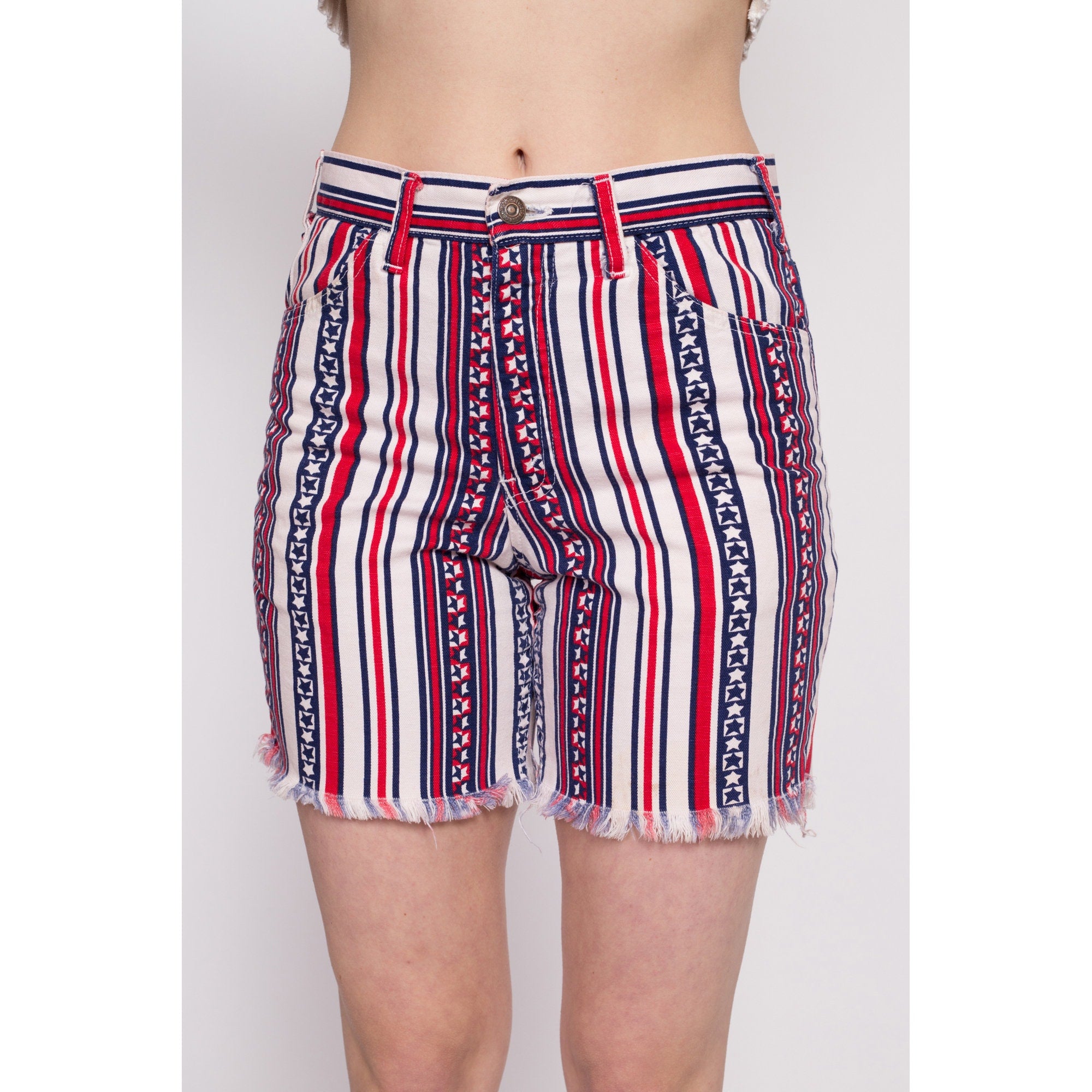 60s 70s Big E Levis Stars & Stripes Denim Shorts - Men's Small, Women's  Medium