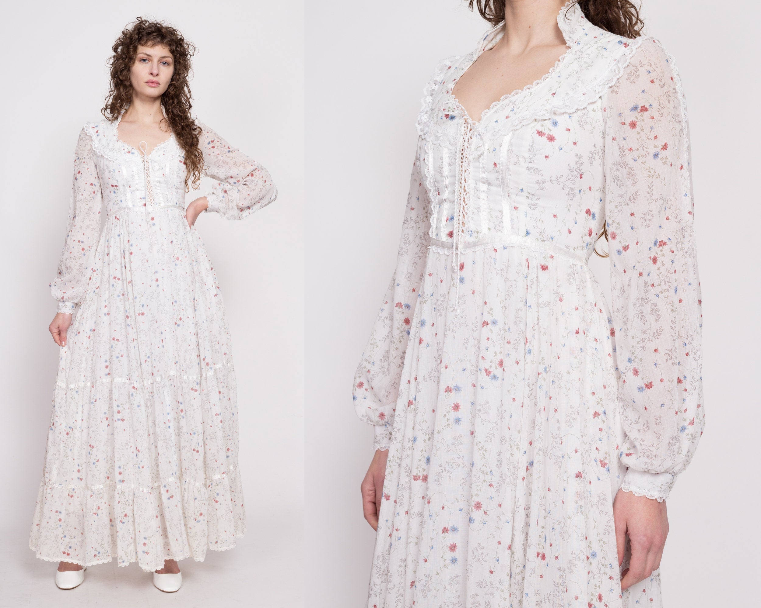 Gunne sax white outlet dress