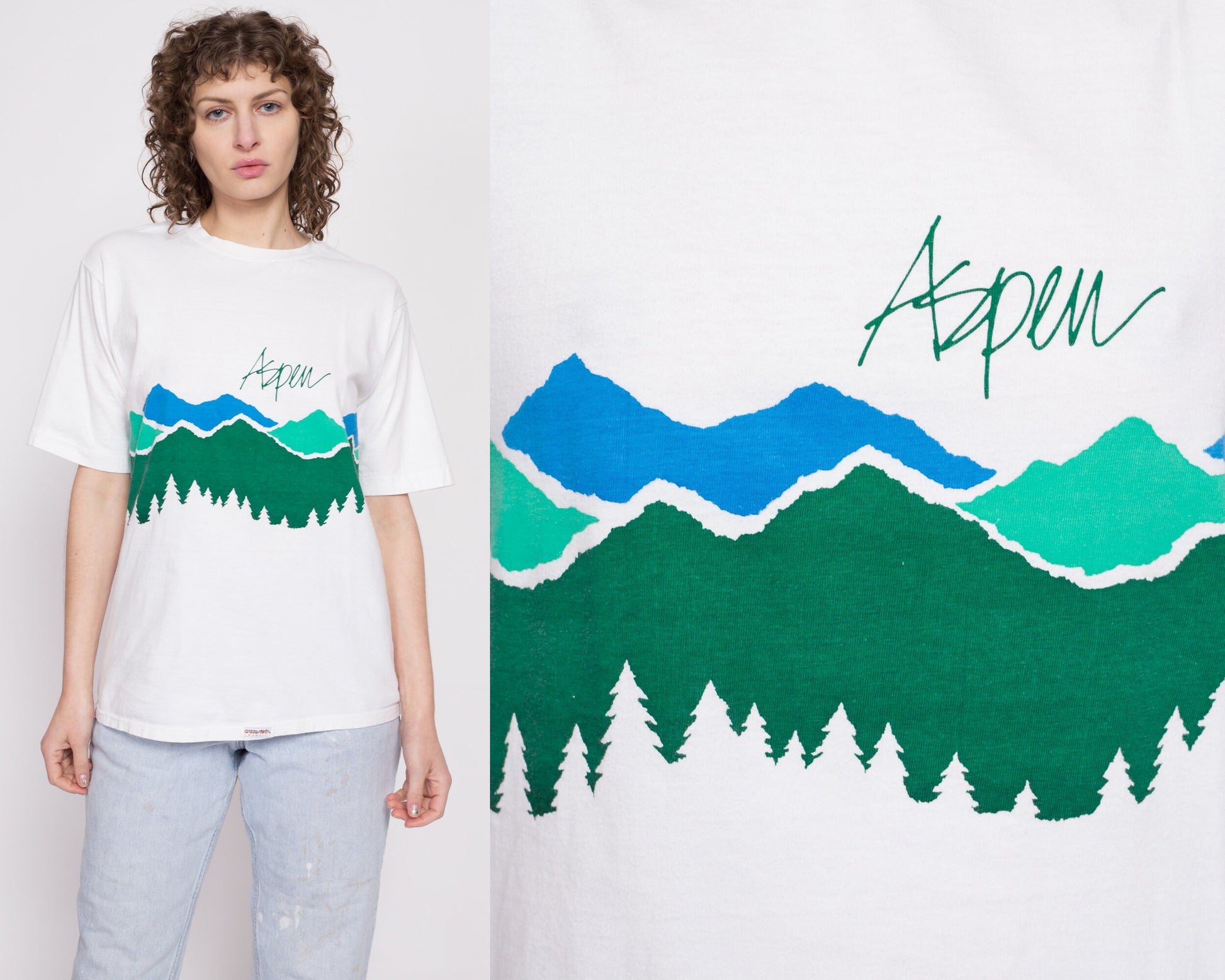 IN THE MOUNTAIN PRINTED T-SHIRT WHITE
