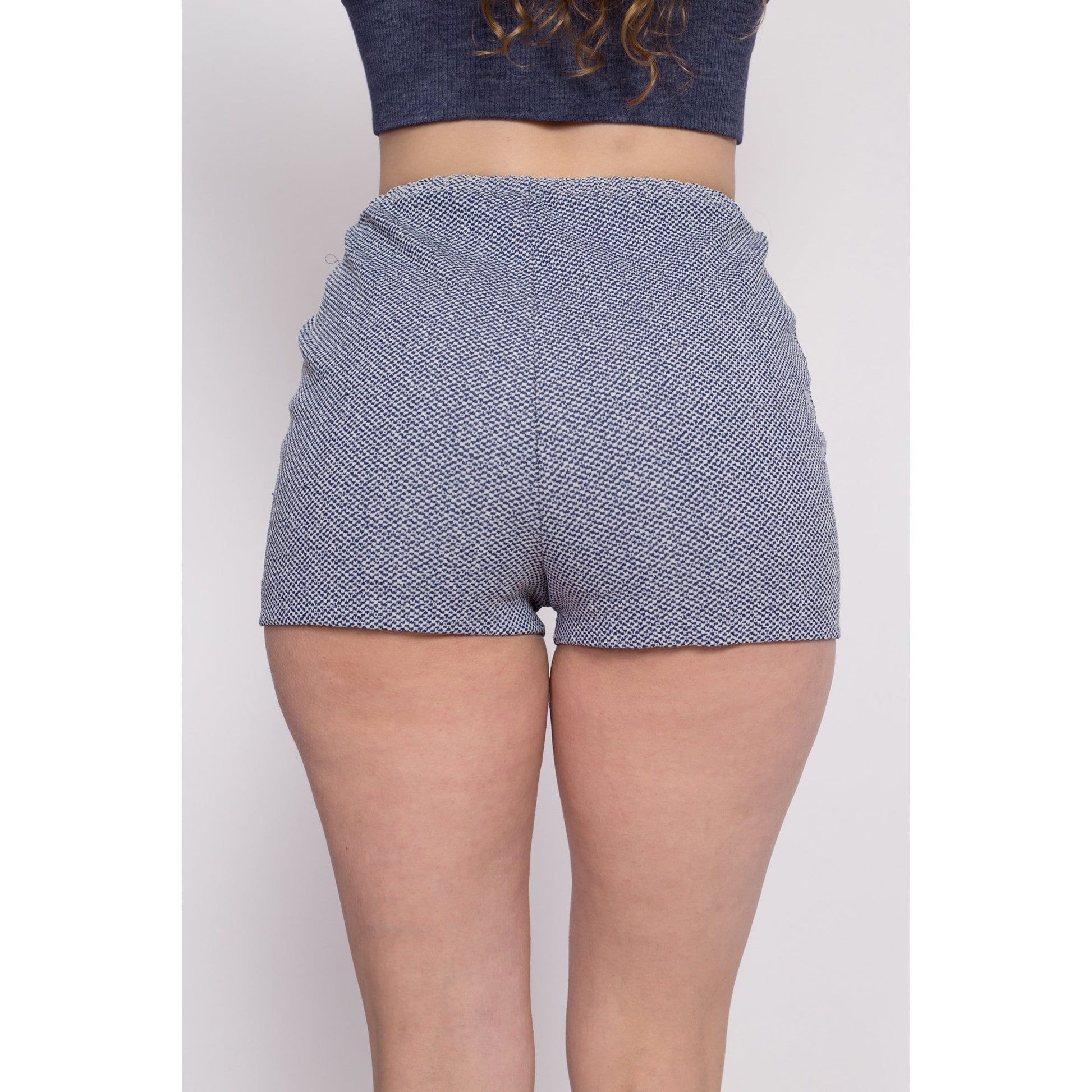 70s Blue High Waisted Hot Pants - Small – Flying Apple Vintage